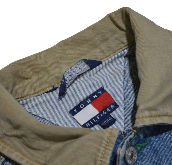 tommy hilfiger 90's denim sherpa jacket