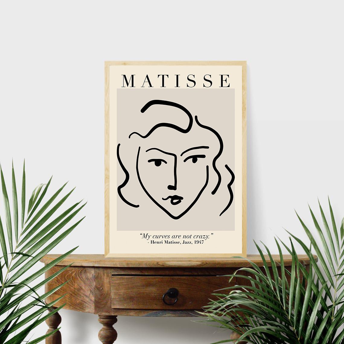 Matisse Face Print | Unique Wall Art from Moonshine Prints