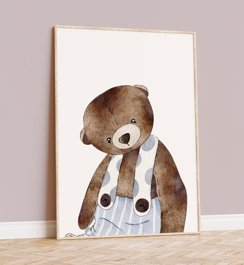 Teddy Bear Painting 3 Art Print