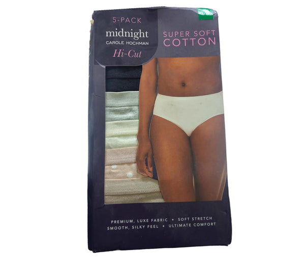 Carole Hochman Midnight Women's Super Soft Cotton Hi-Cut Panties 8