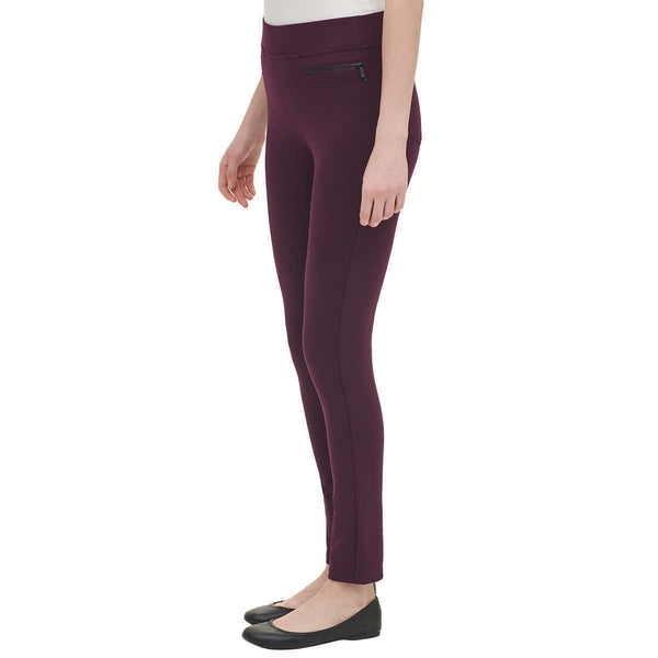 DKNY Jeans Ladies' Mid-rise Pull on Ponte Pant Aubergine – 200 Brands