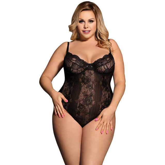 plus size lace teddy romper