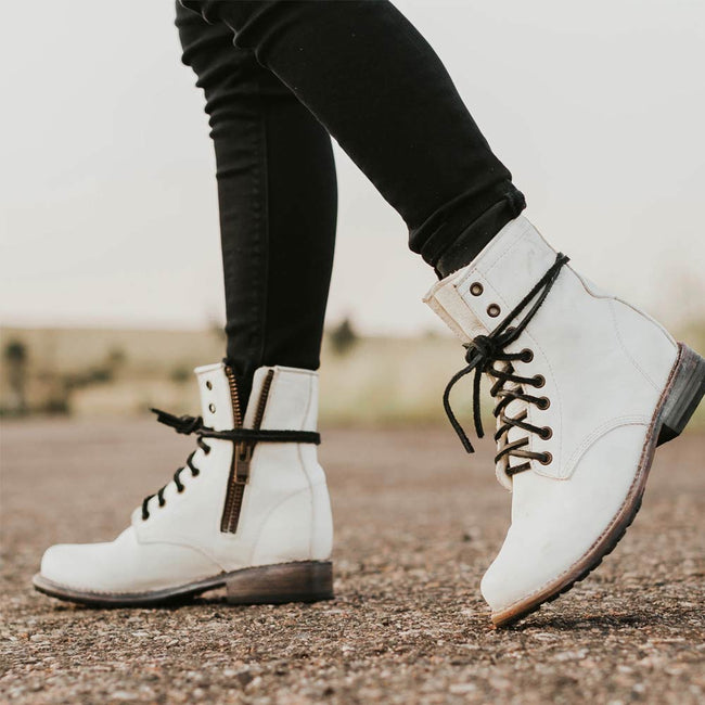 chunky heeled lace up ankle boots