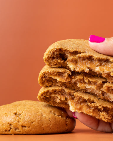 Dirty Cookie's Pumpkin Spice Cheesecake Stuffed Cookie, Pumpkin Spice Cheesecake Cookie, Pumpkin Spice Dessert 