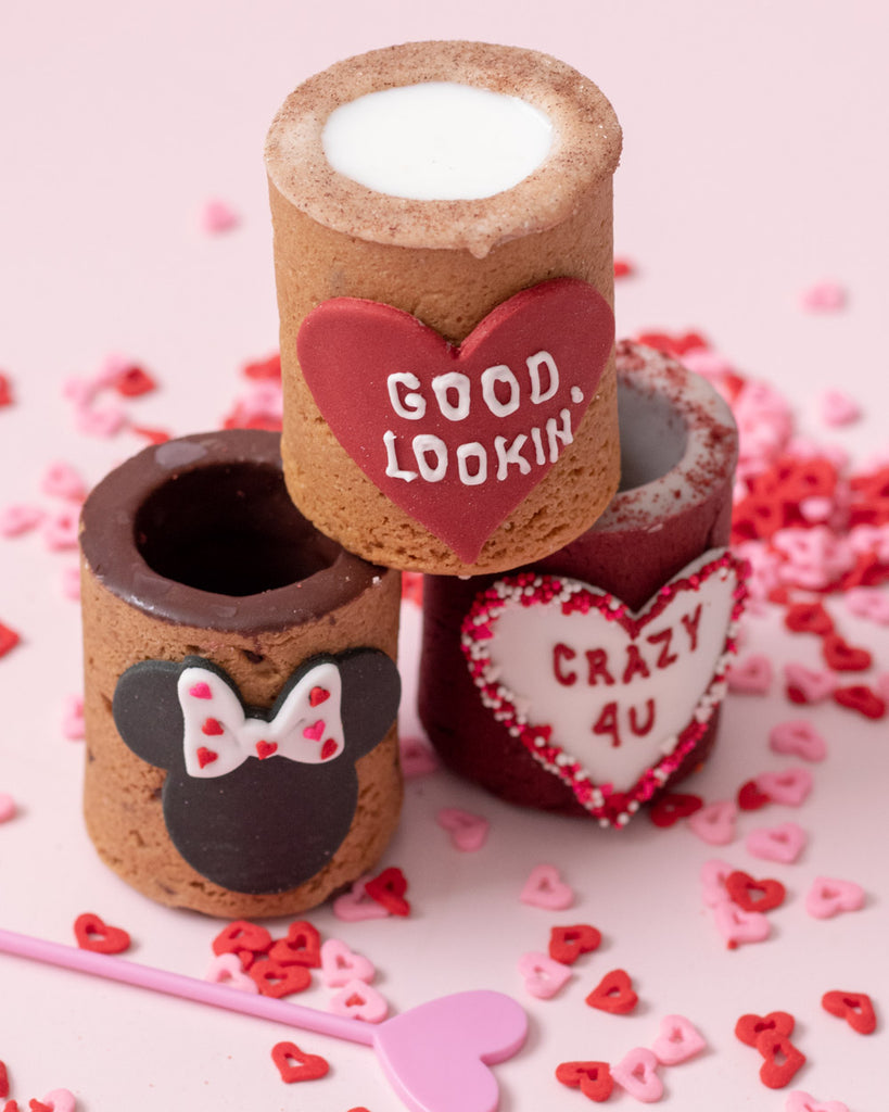 valentine's gift ideas, unique valentine's day shots, perfect valentine's day gifts, cookie cups, cookie shots, customized cookies valentine