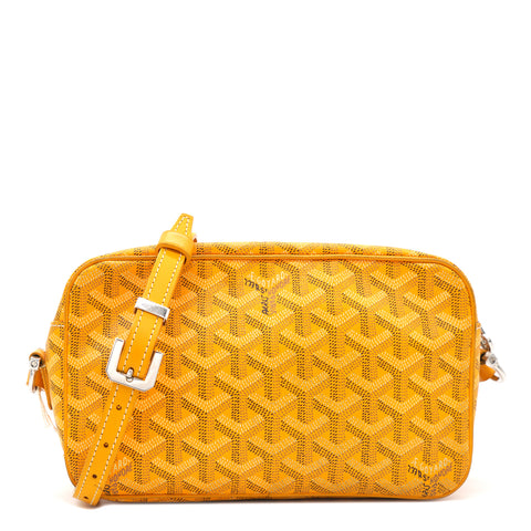 Goyard Yellow Goyardine Coated Canvas Plumet Crossbody Bag