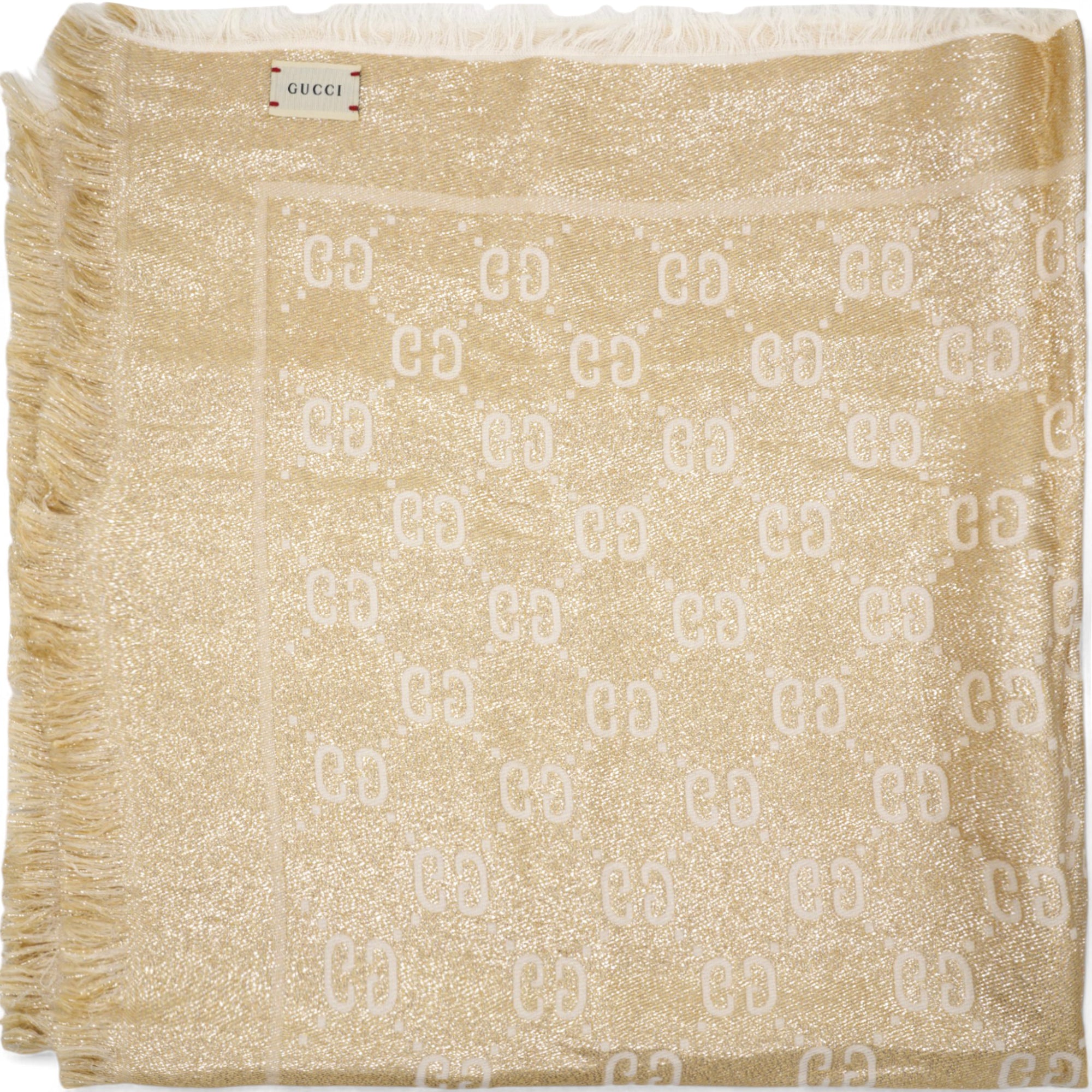 image of GG wool shawl Gold