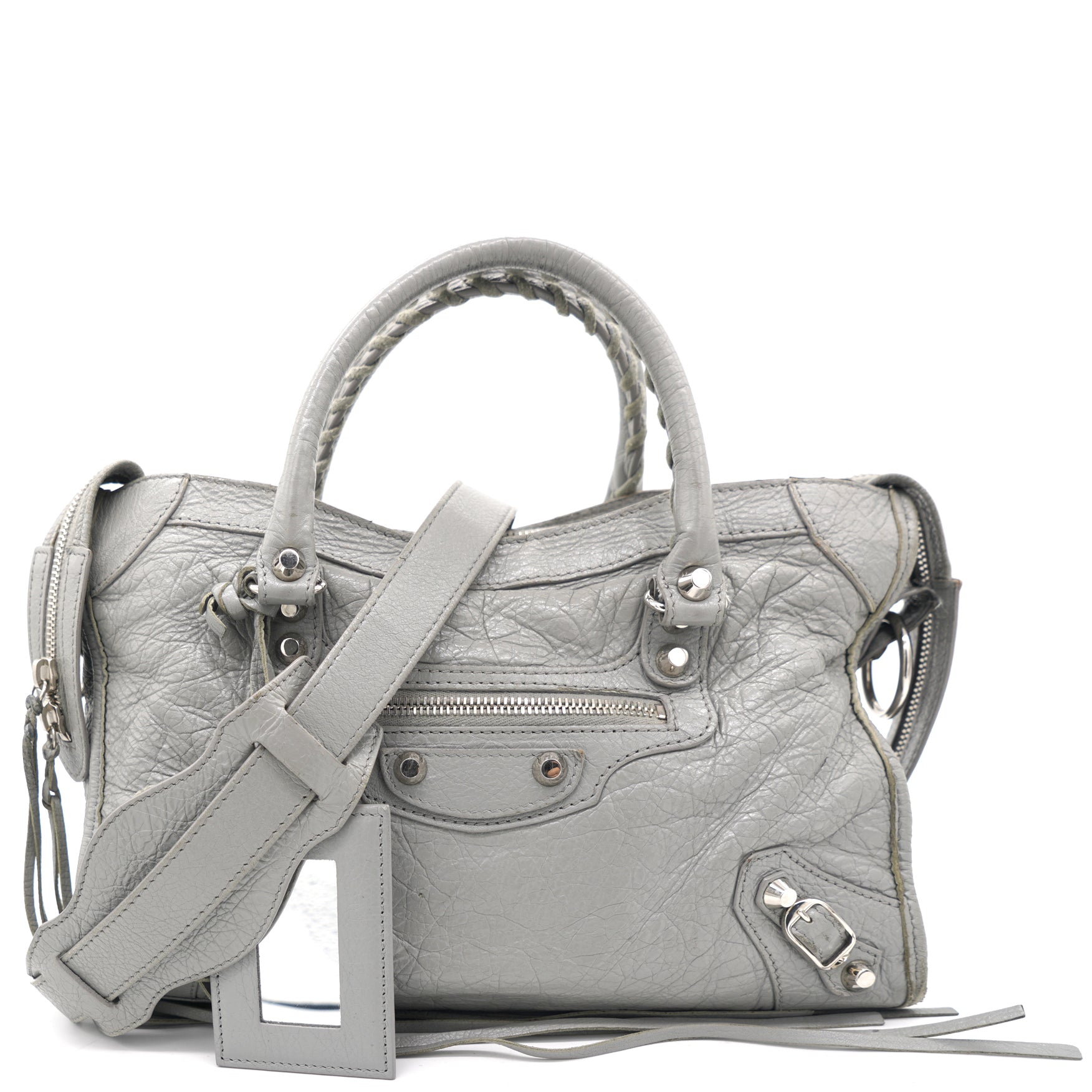 Balenciaga Classic City Mini Taupe Leather Shoulder Bag in Grey  Lyst UK