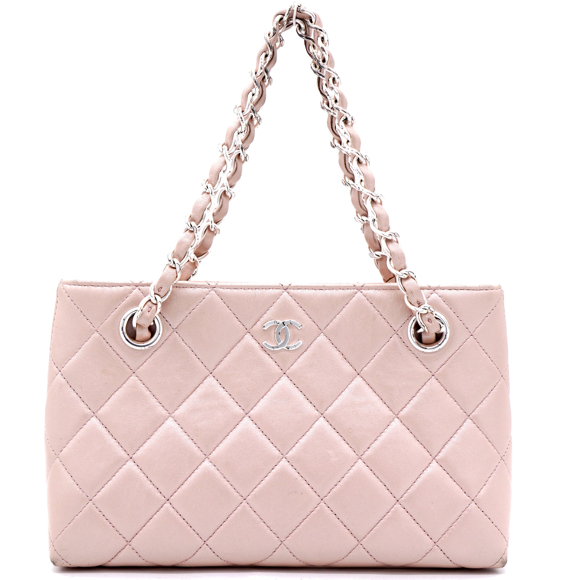 1980s Vintage Pink Chanel Bag  bows  sequins