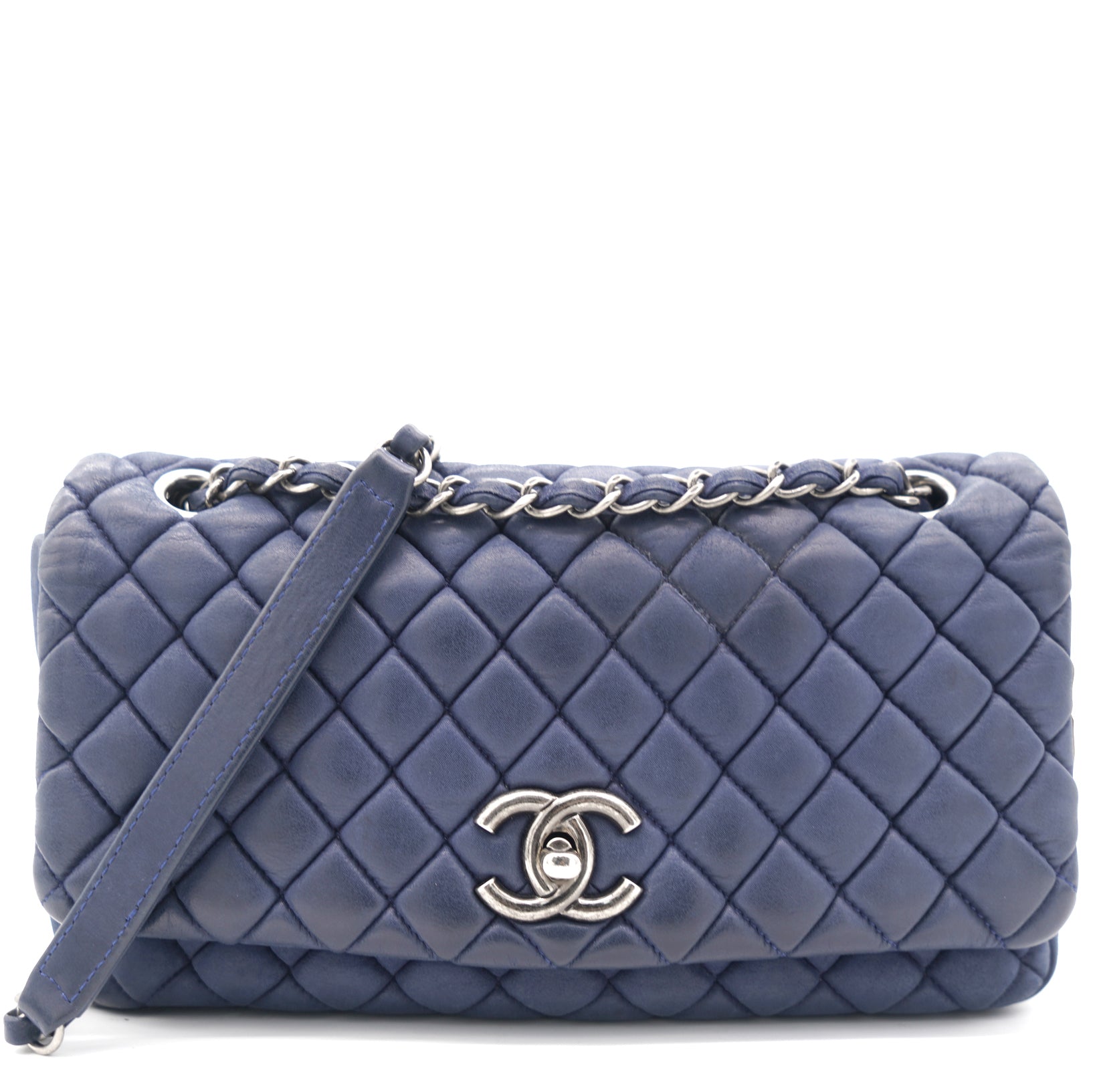 Chanel Black Quilted Lambskin Bubble Shoulder Bag Medium  LuxsecondSnob