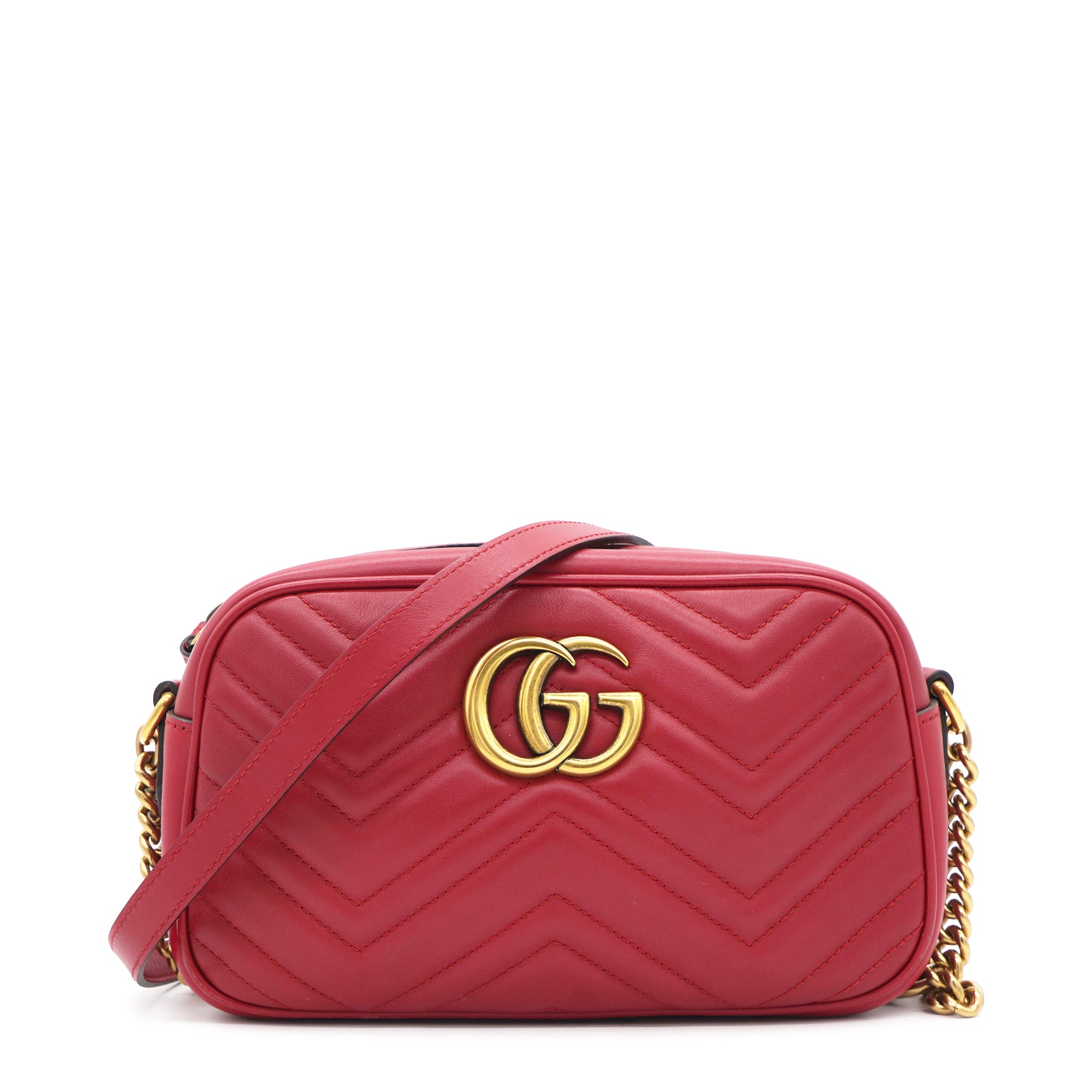 Gucci GG Marmont Small Matelassé Shoulder Bag Red – STYLISHTOP