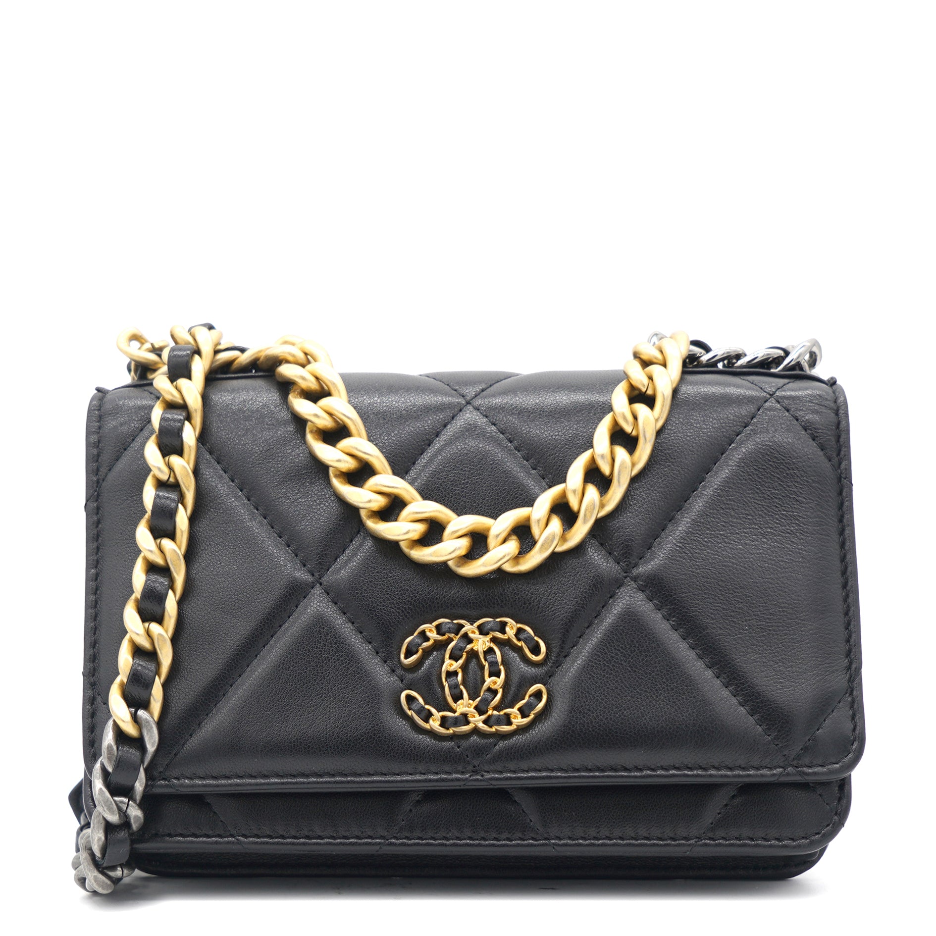 Chanel 19 Long Flap Wallet Black Lambskin  ＬＯＶＥＬＯＴＳＬＵＸＵＲＹ