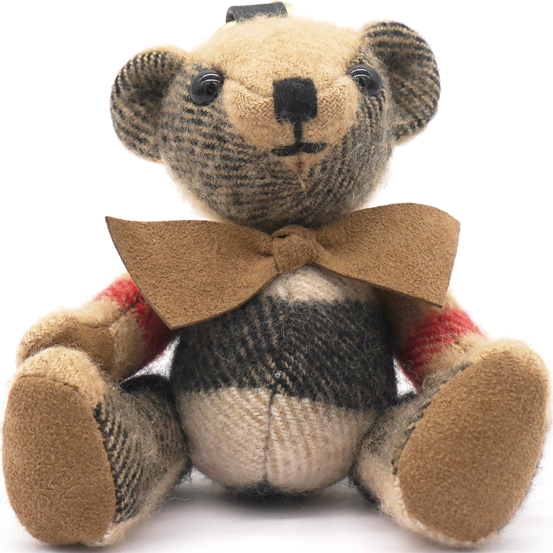 Burberry Multicolor House Check Canvas Thomas Bear Bow Tie Keychain Bag  Charm – STYLISHTOP