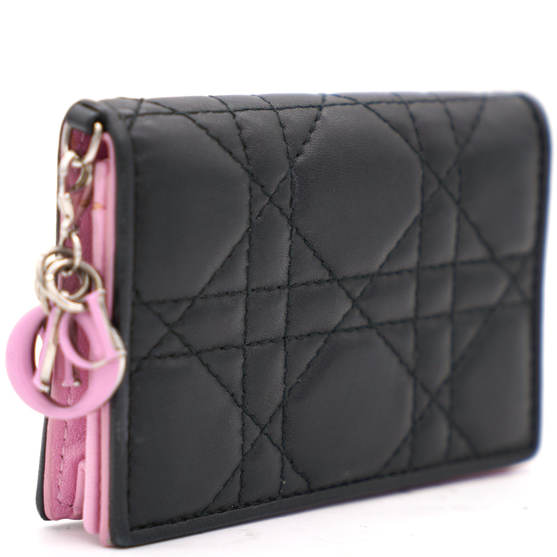 Dior Lady Dior Black Flap Card Holder  BLOGGER ARMOIRE