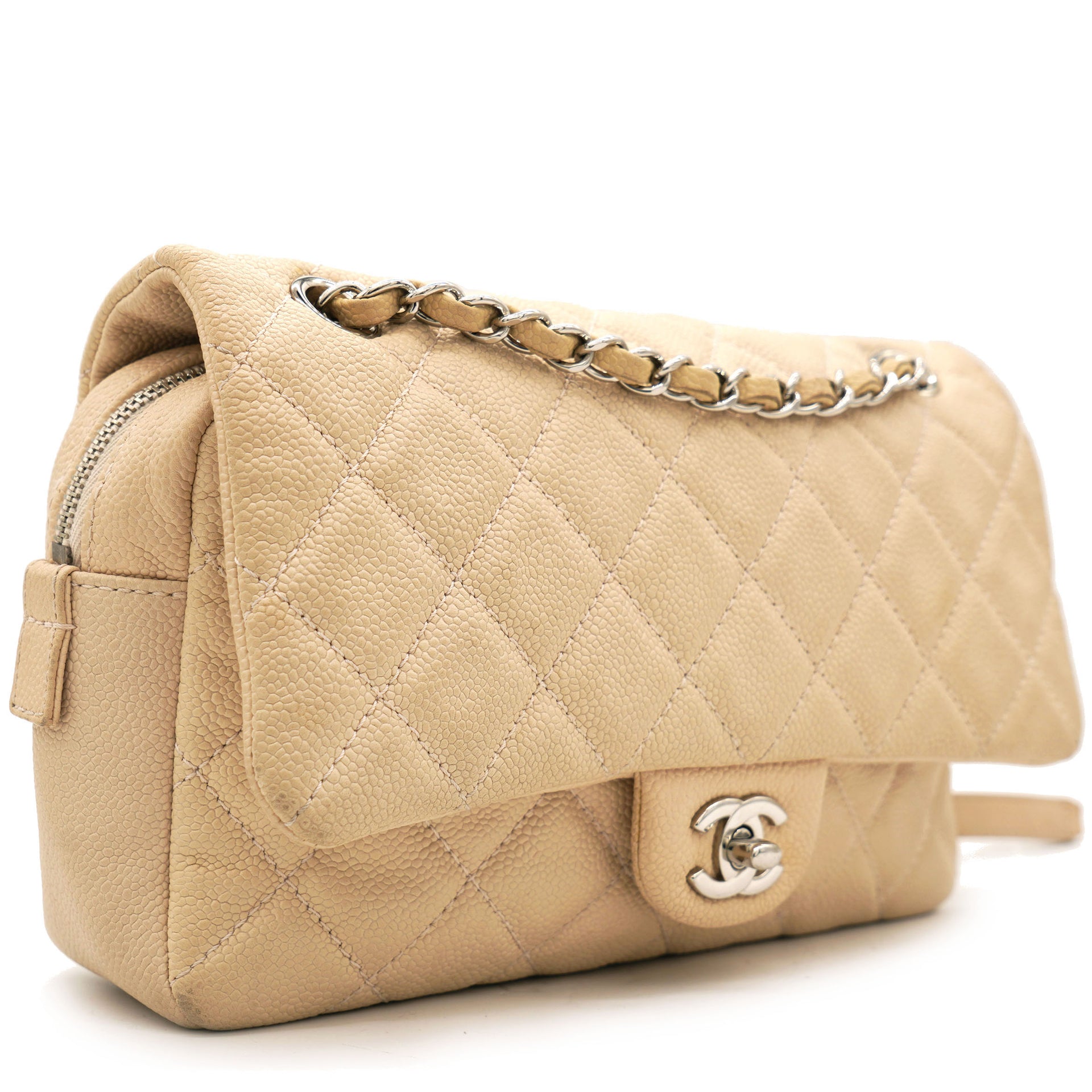 chanel flap beige