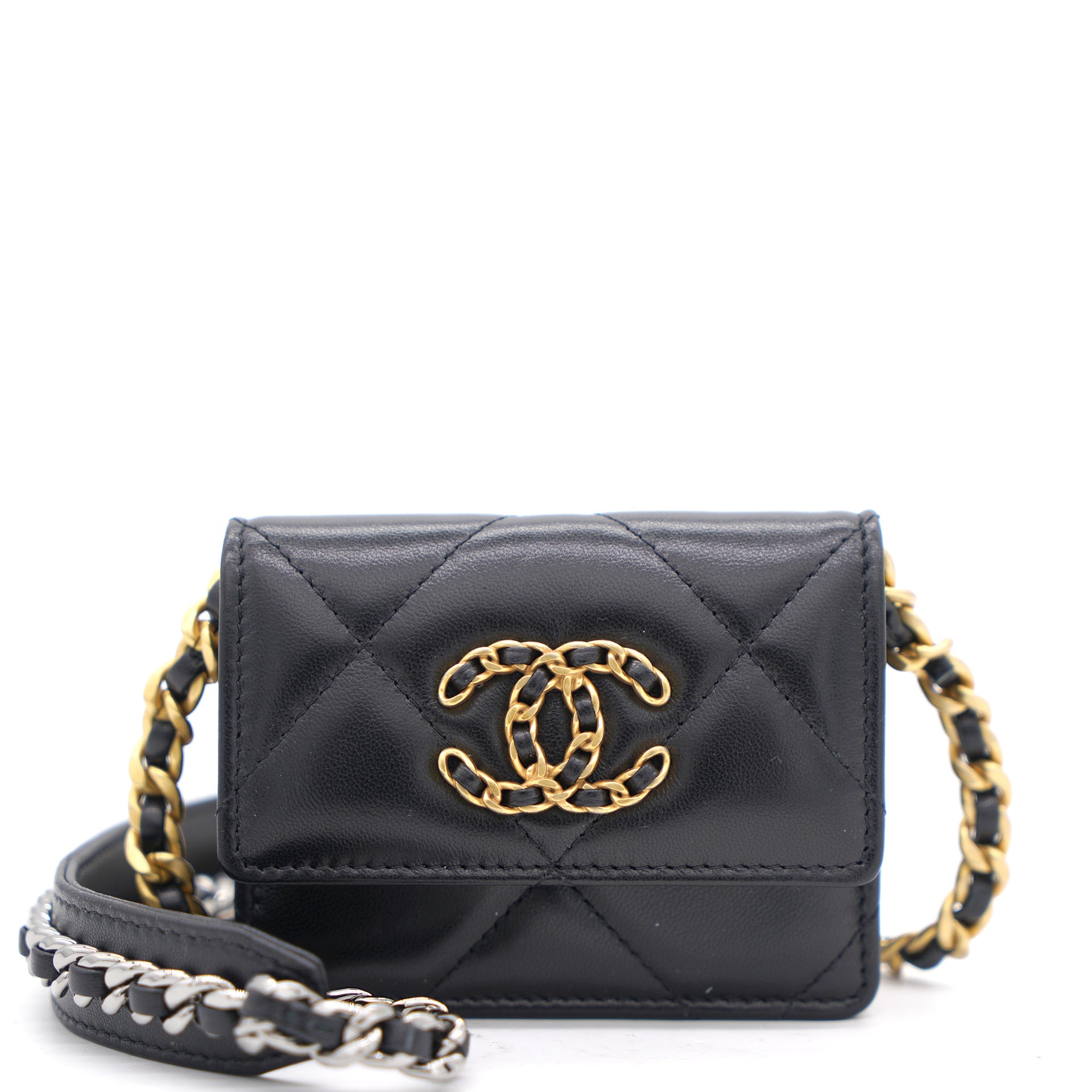 Ví Chanel 19 Small Flap Wallet Black  Nice Bag