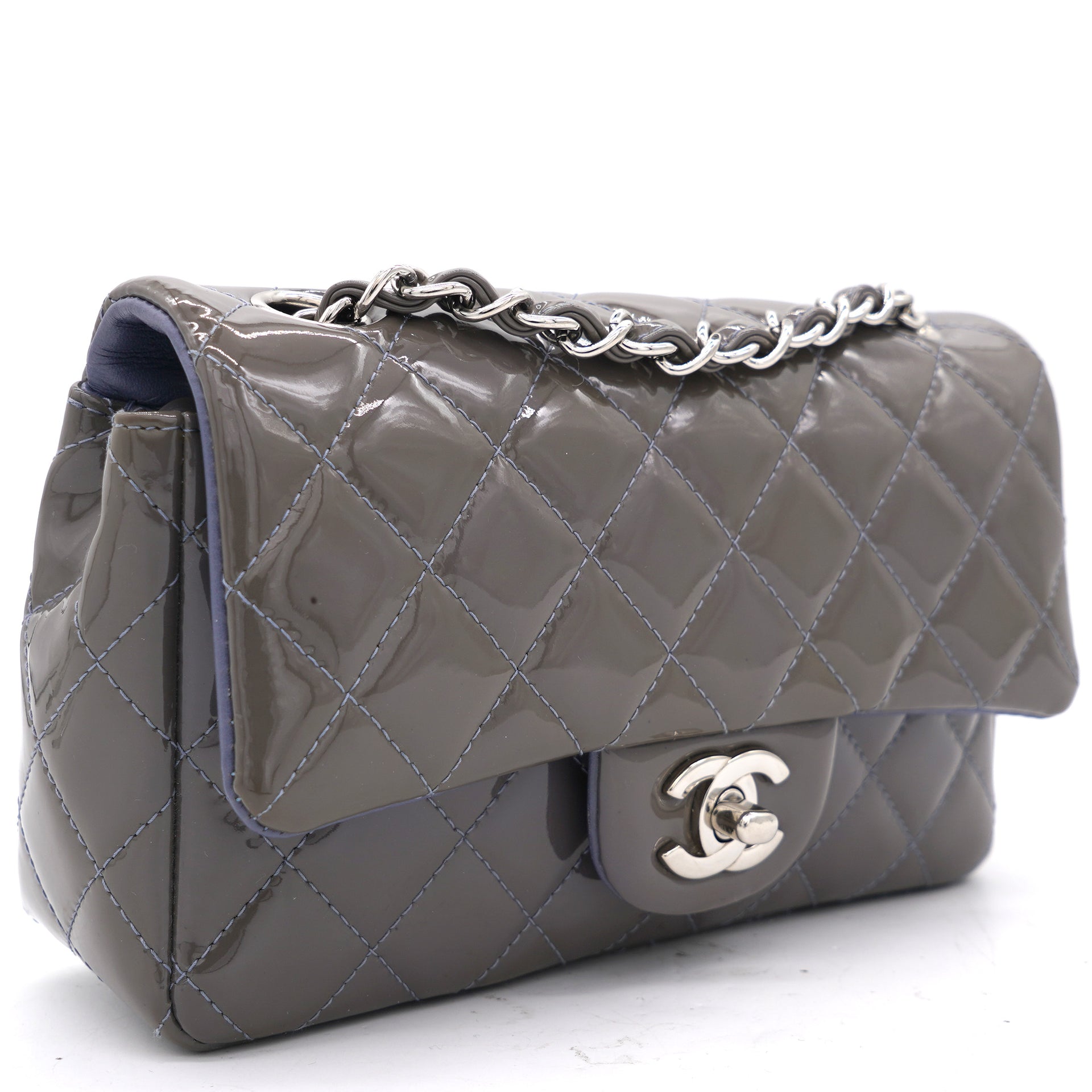 Chanel Classic Large Timeless Double Flap Bag Metallic Ruthenium Lambskin