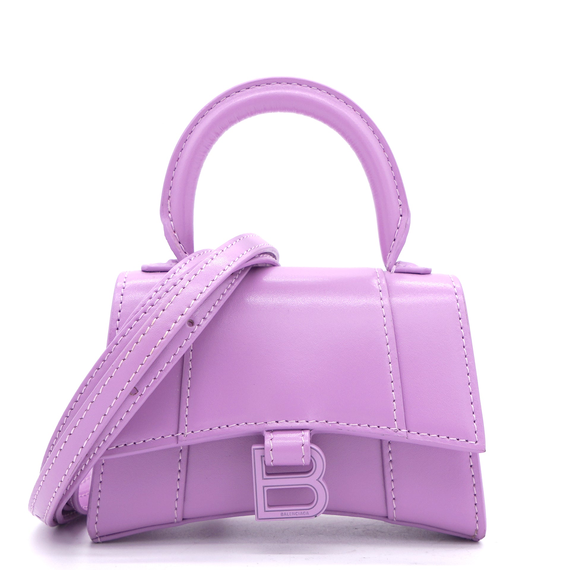 Balenciaga Hourglass Small Top Handle Bag in Purple  Lyst
