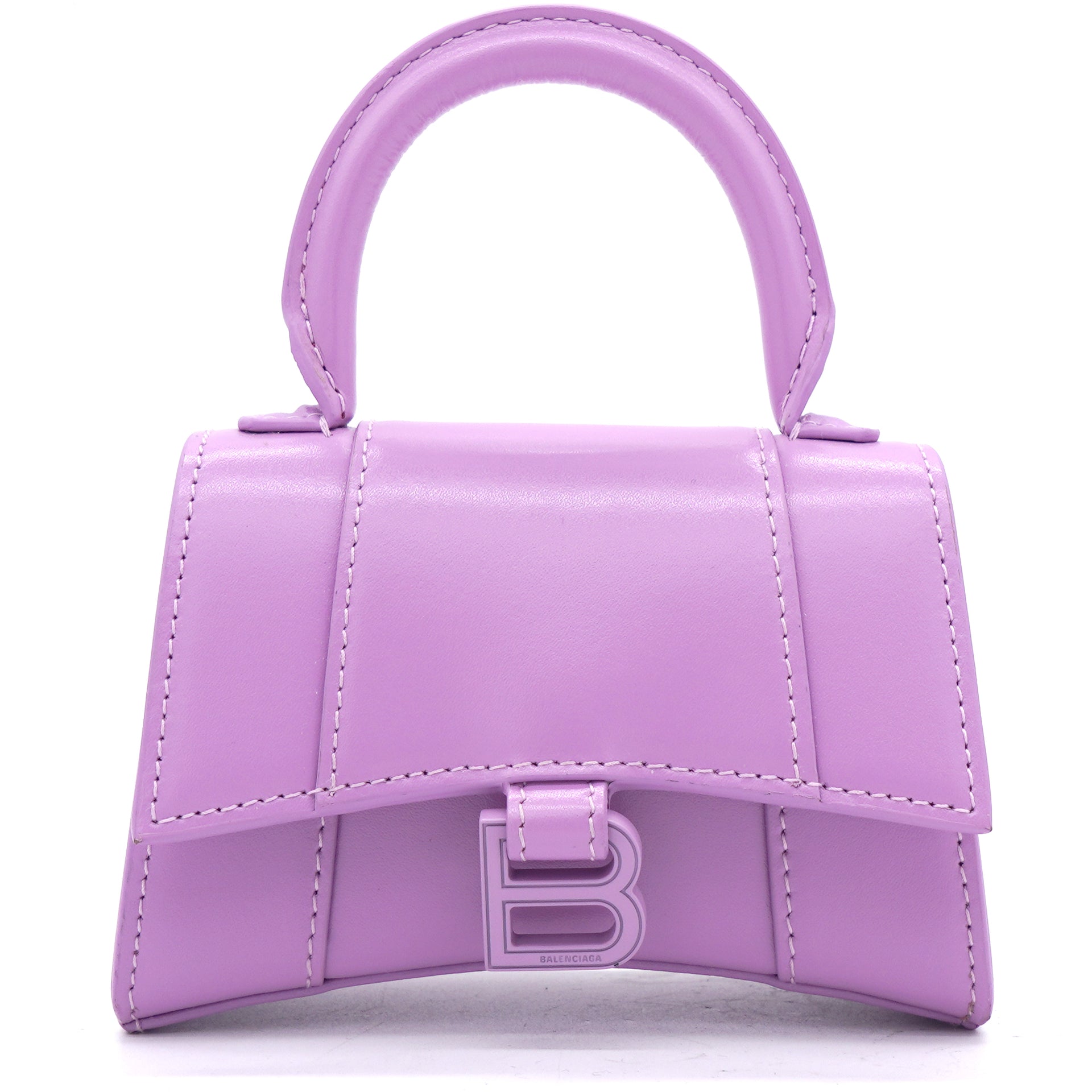 BALENCIAGA Bag in purple aged leather Pompon model tw  Drouotcom