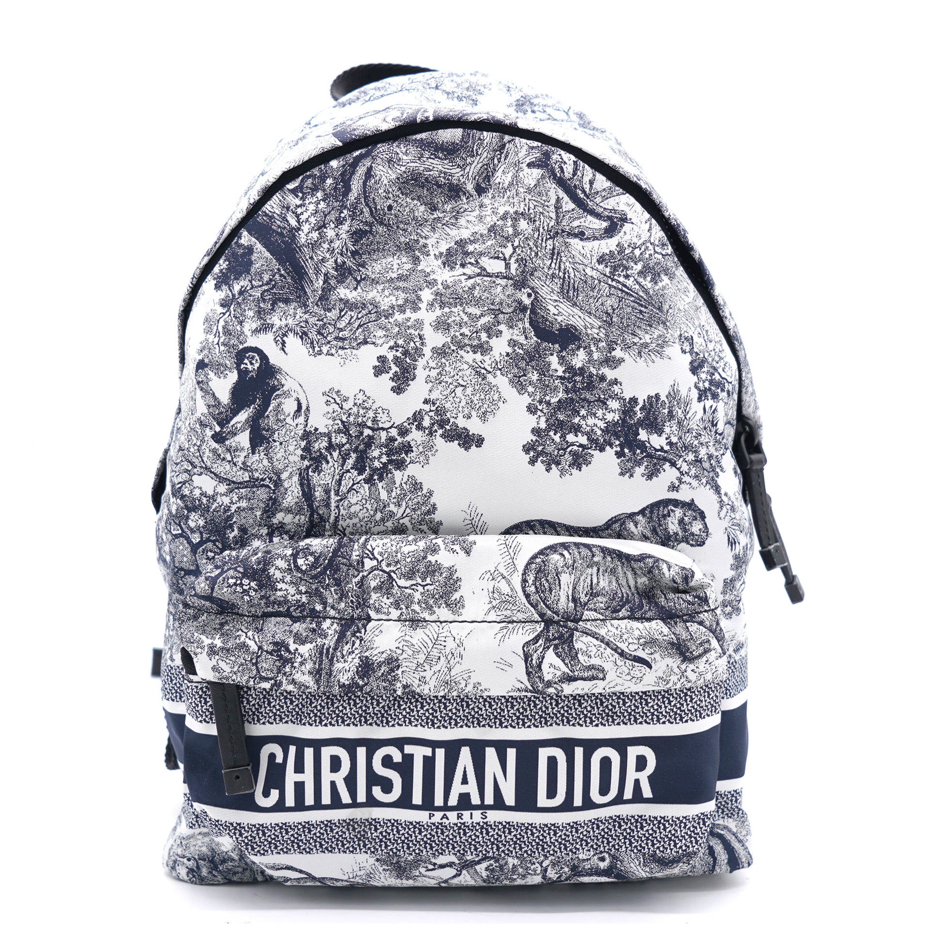 Christian Dior Small Diortravel Backpack Blue Toile De Jouy Reverse  Technical Fabric  STYLISHTOP