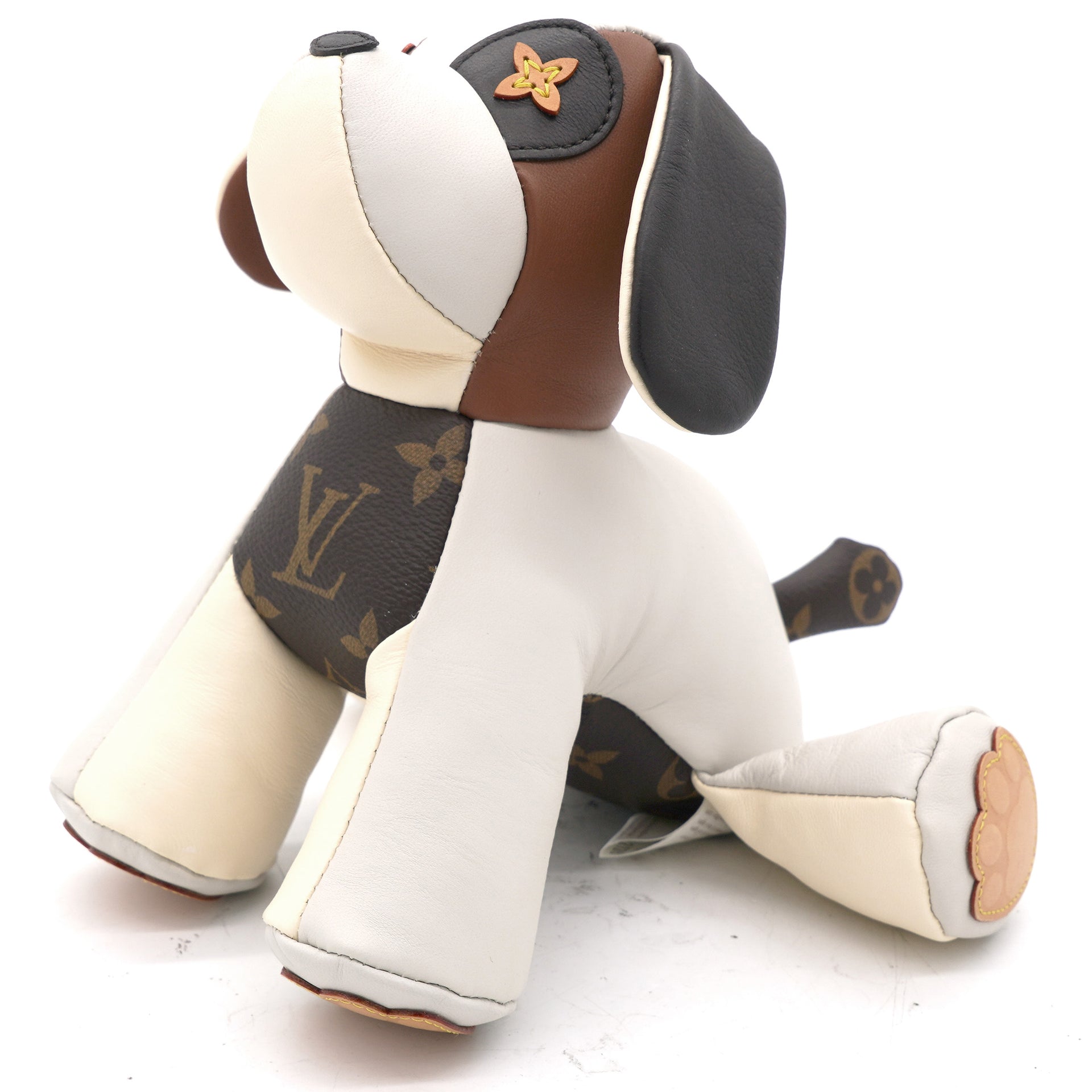 LOUIS VUITTON GI0251 Monogram Dudu-Oscar Dog Plush Doll  MonogramCanvas/Leather