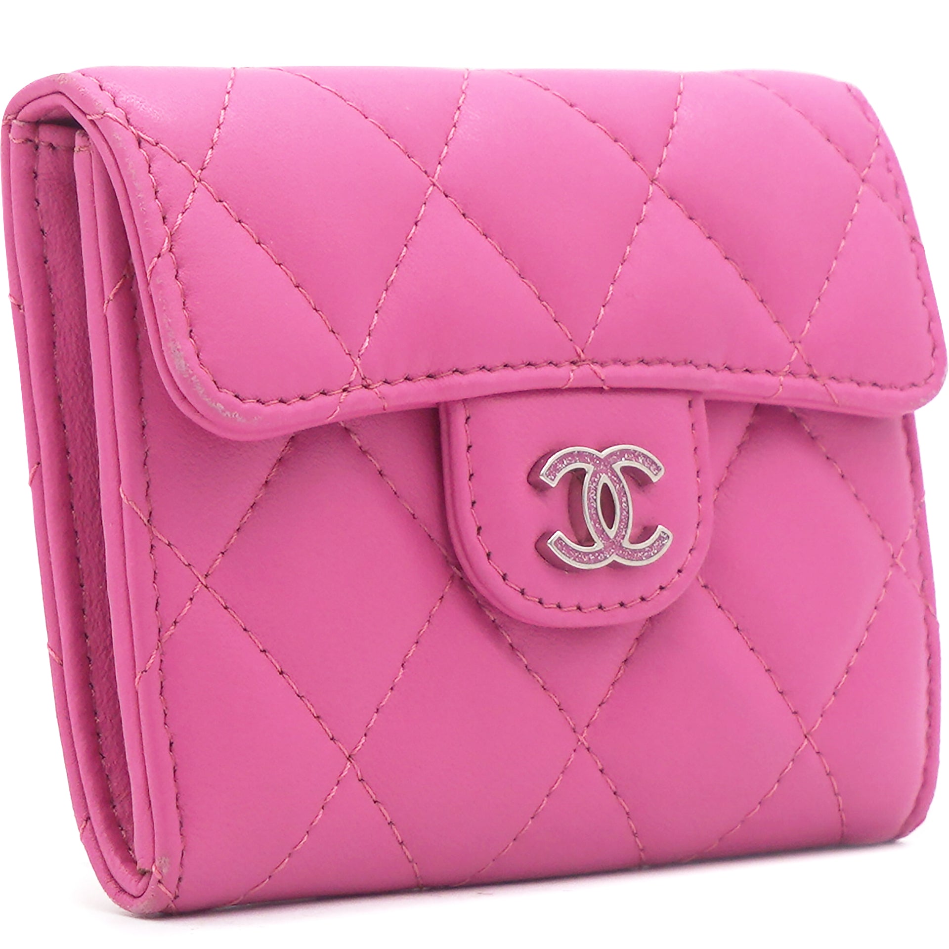 Chanel Caviar Quilted Card Holder Pink Light Gold Hardware  Coco Approved  Studio