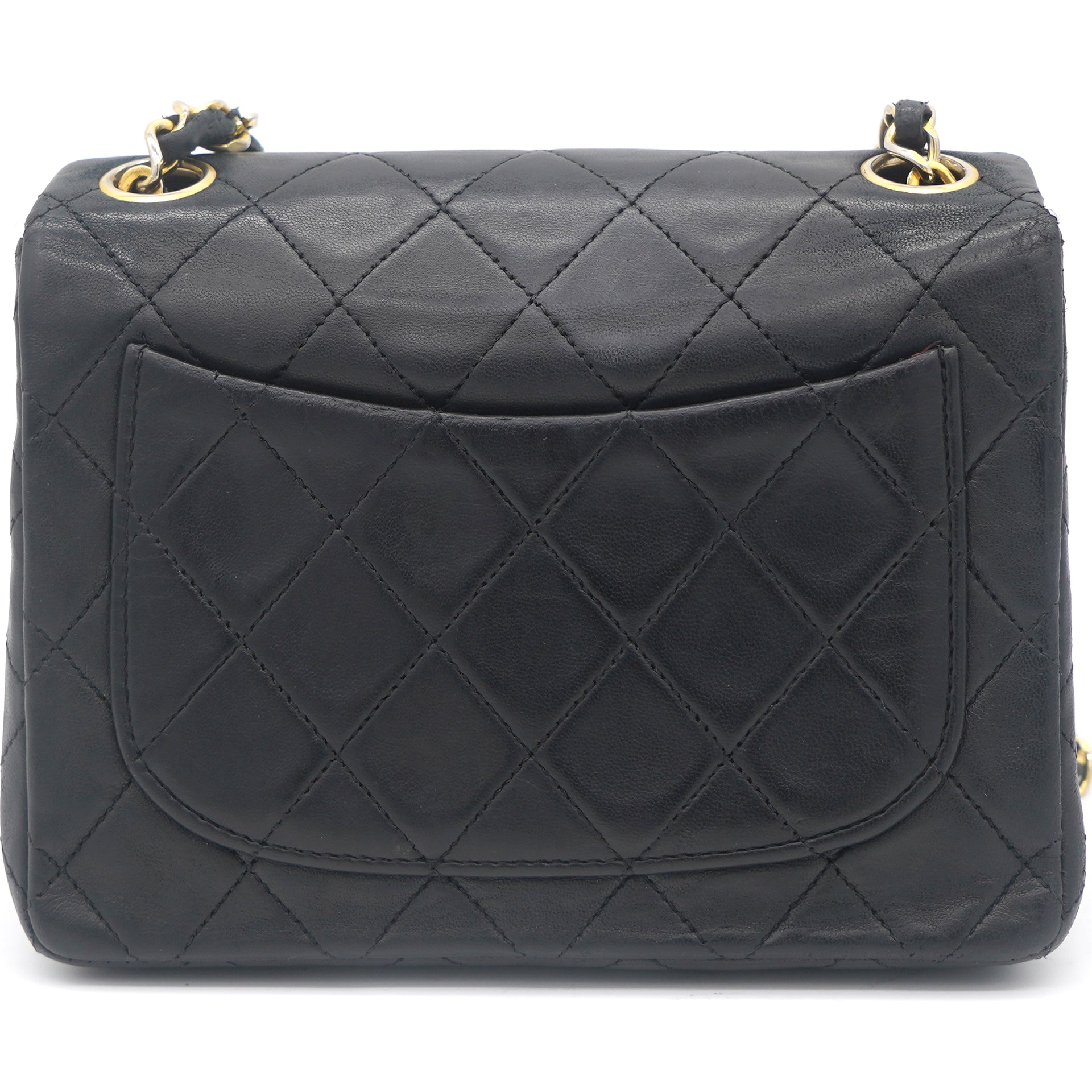 Chanel MediumLarge Black Quilted Lambskin Classic Double Flap