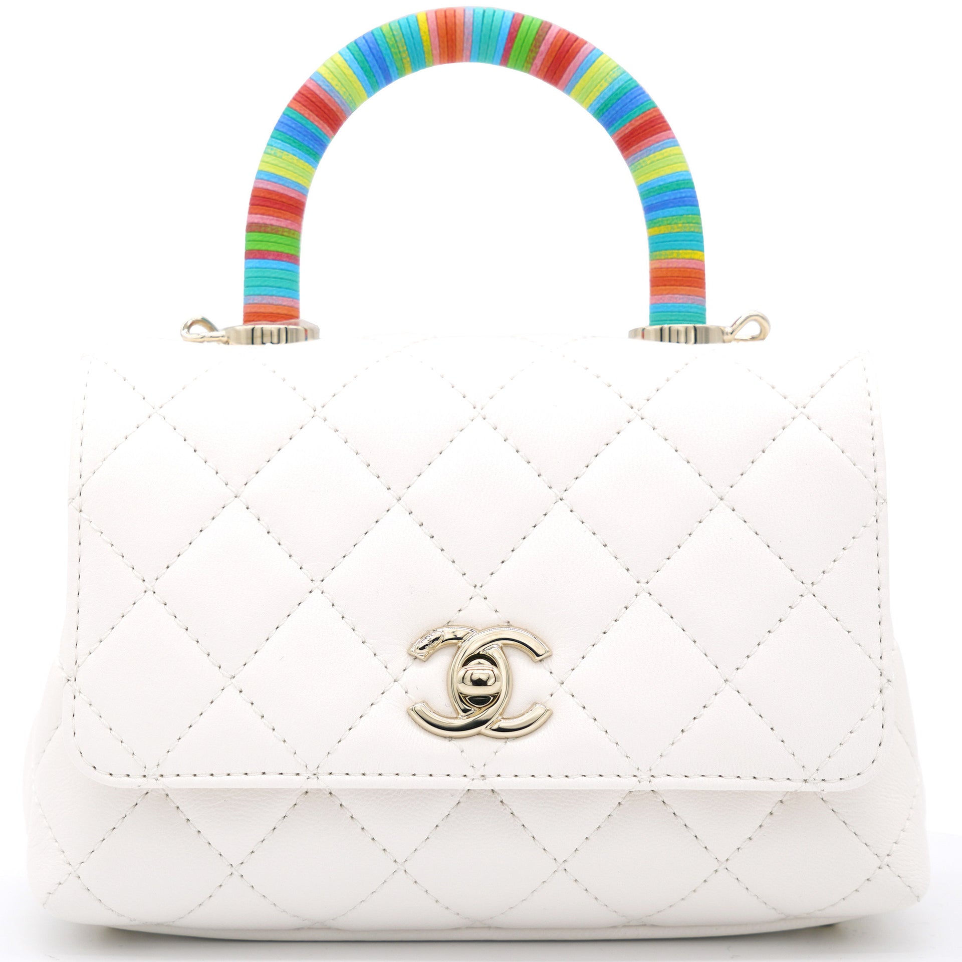 chanel coco handle white