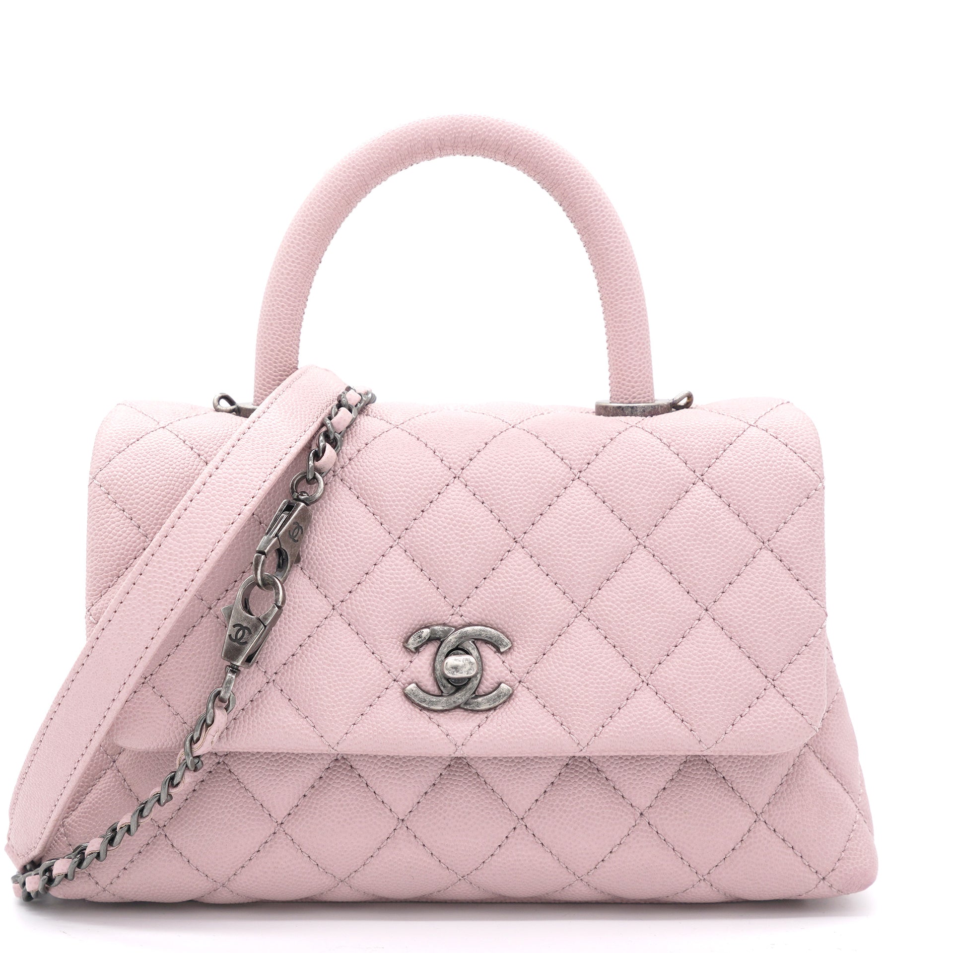 chanel pink quilted