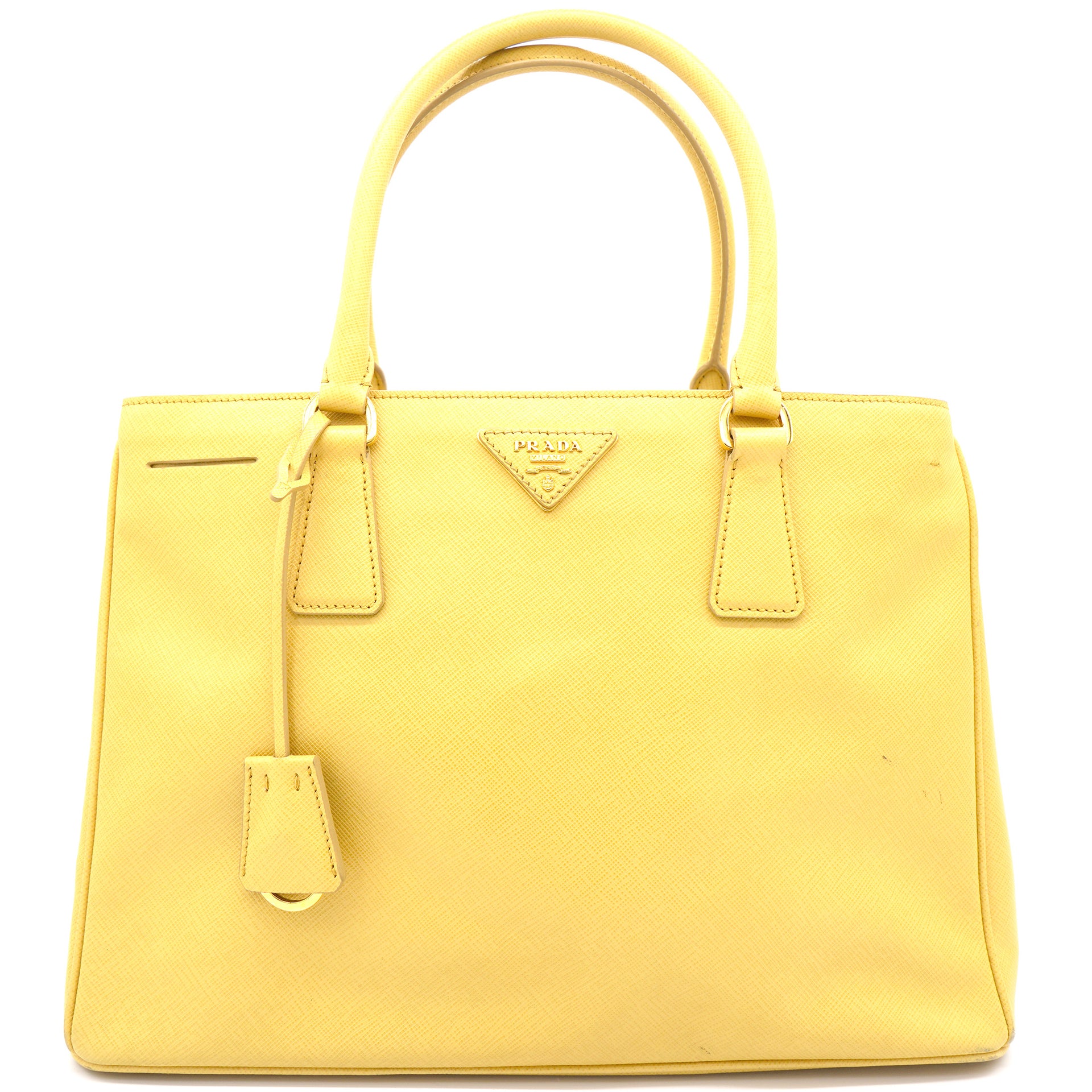 Prada Yellow Saffiano Lux Leather Medium Galleria Tote – STYLISHTOP