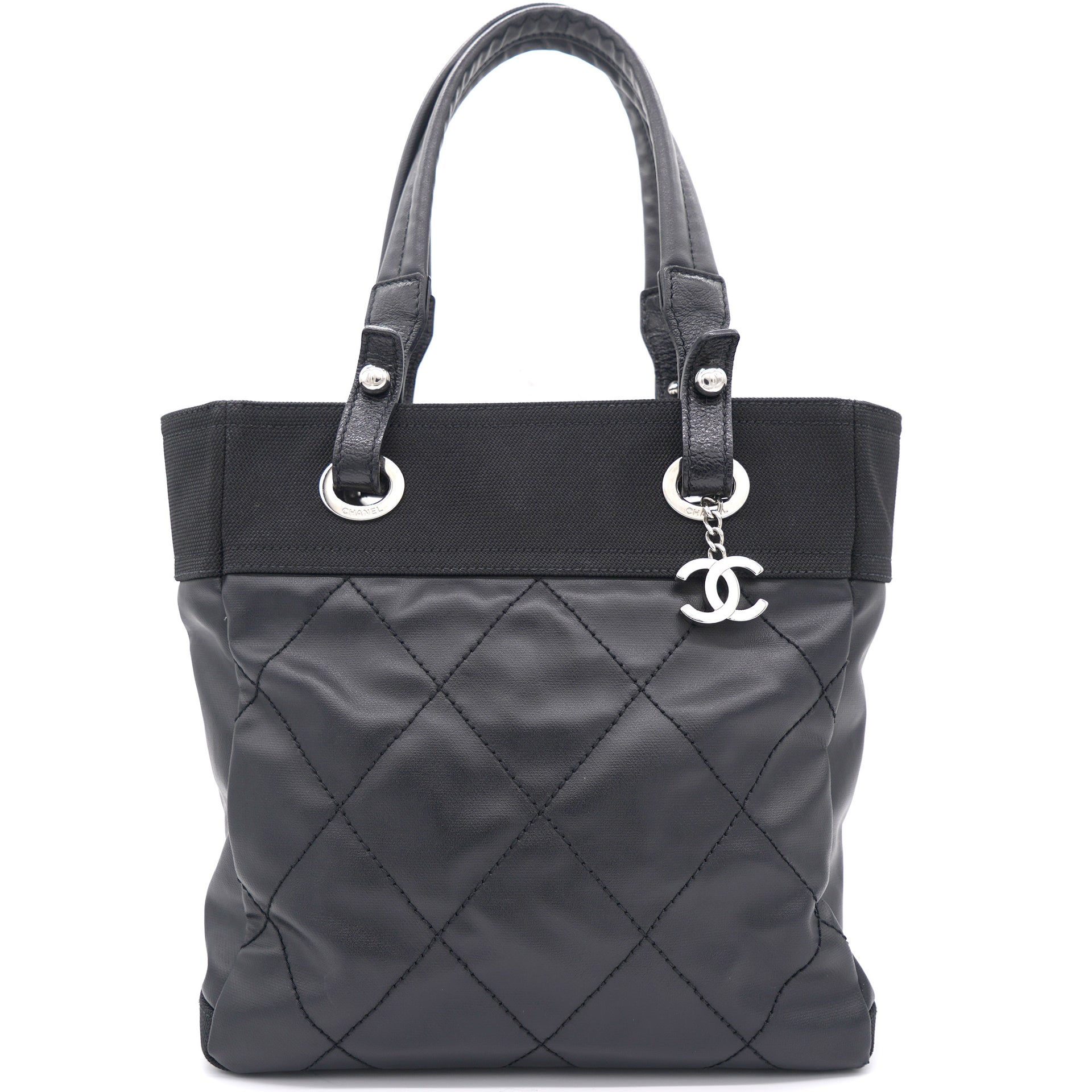 Chanel Black Coated Canvas Paris Biarritz Tote Bag – STYLISHTOP