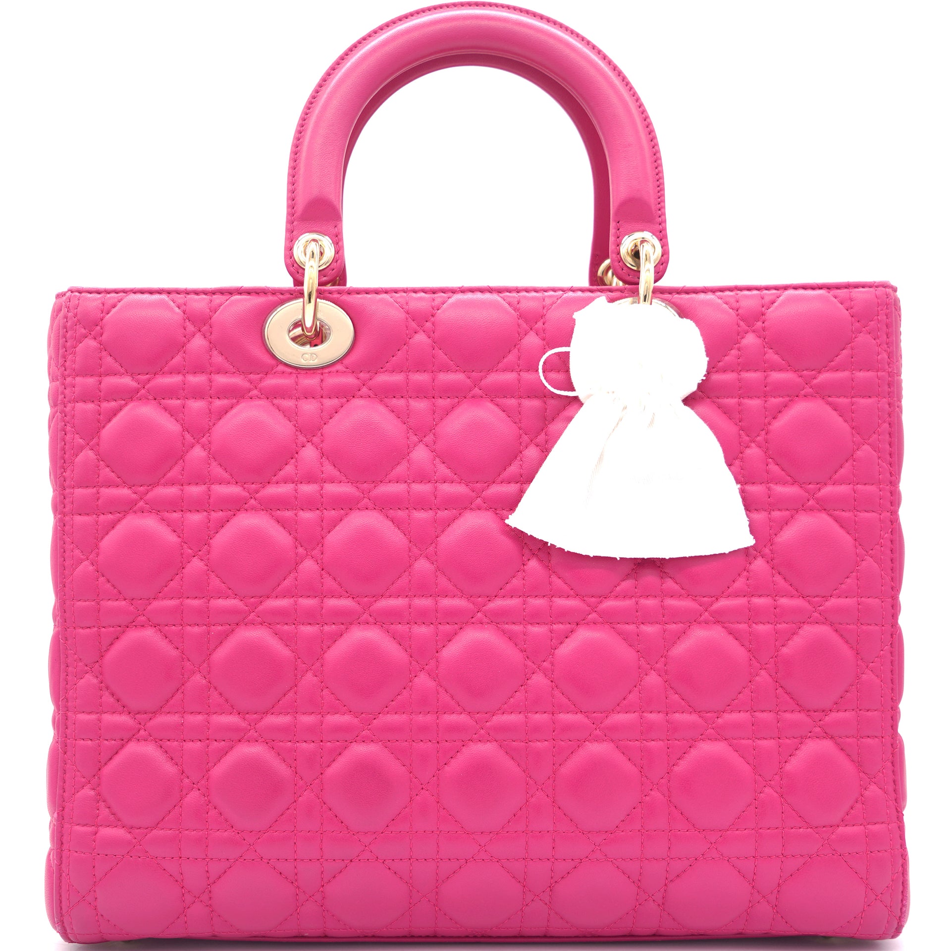 Large Lady Dior Bag Sand Pink Cannage Lambskin  DIOR