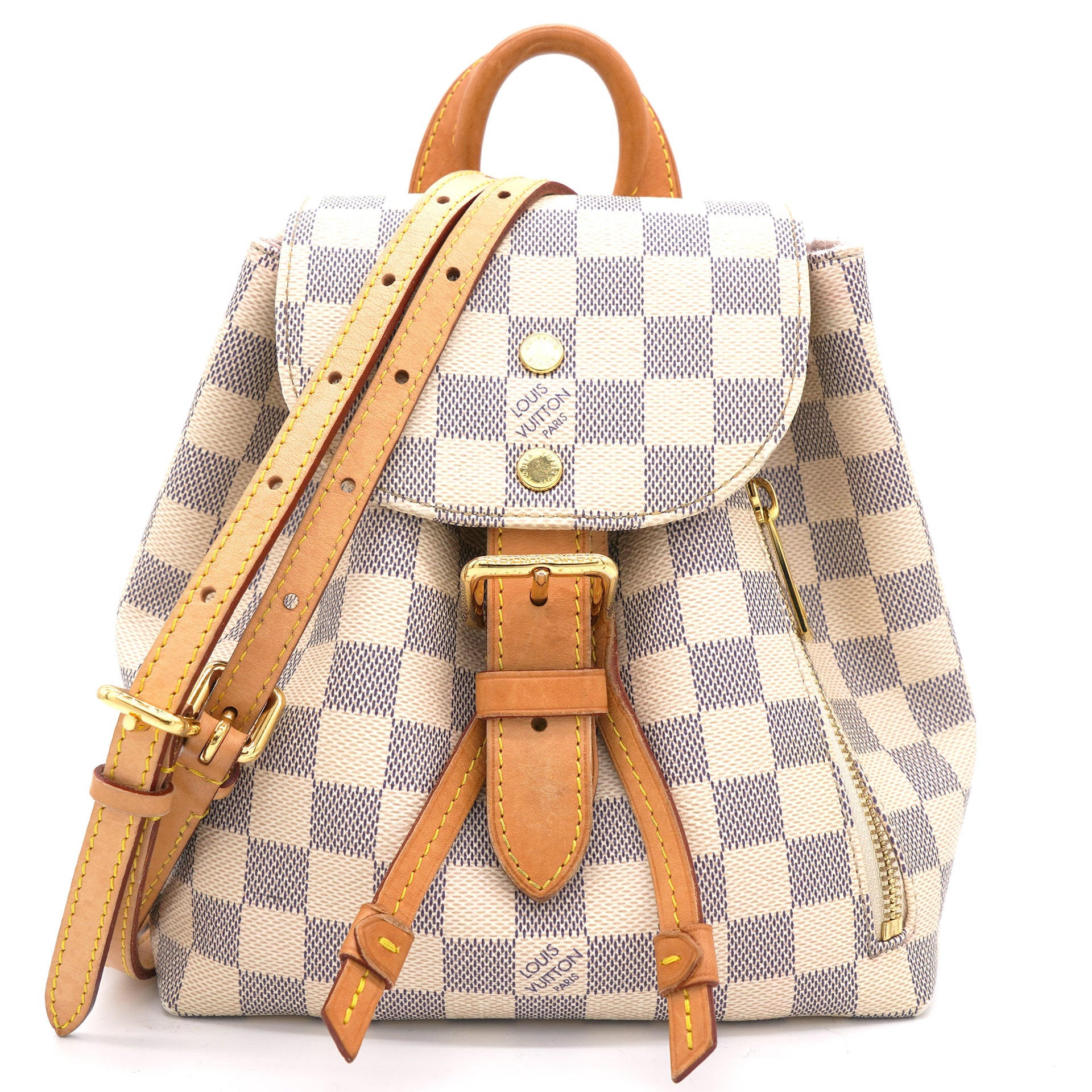 Louis Vuitton Sperone Damier Azur Bb White Canvas Backpack - MyDesignerly