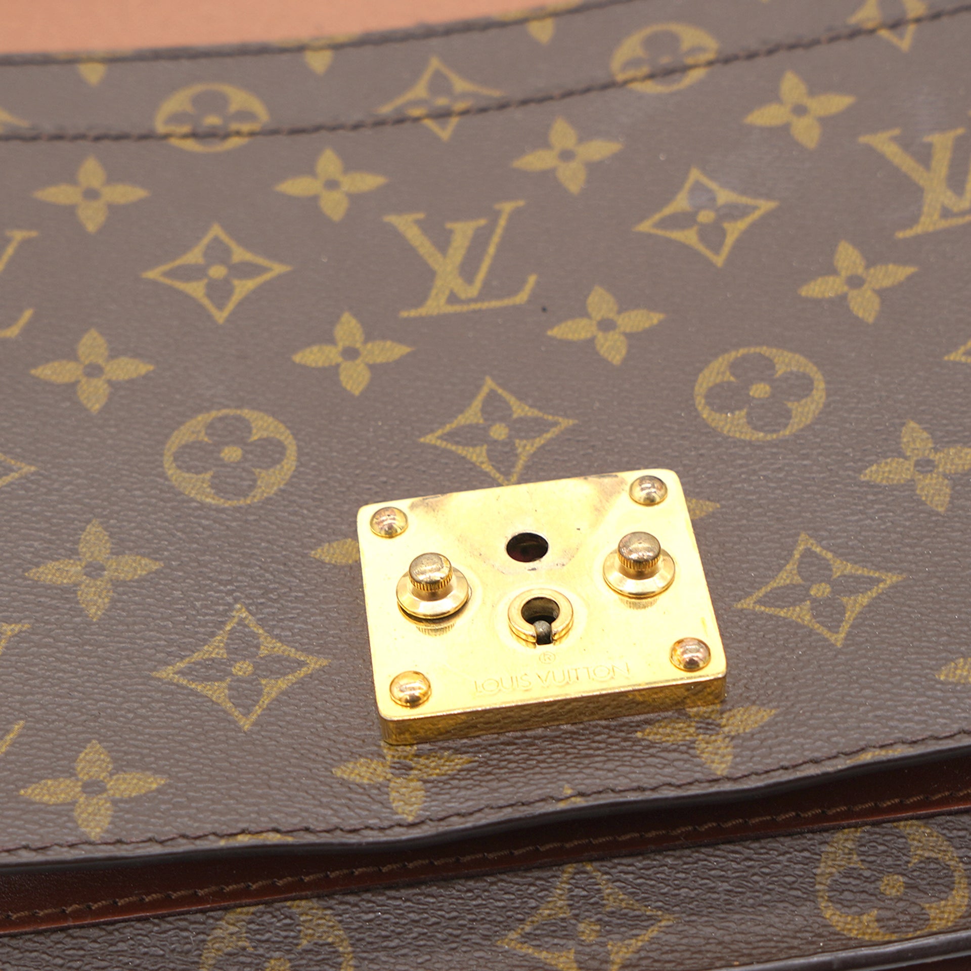 Louis Vuitton Vintage Nomade Brown Leather Briefcase Attache Case Laptop Bag   eBay