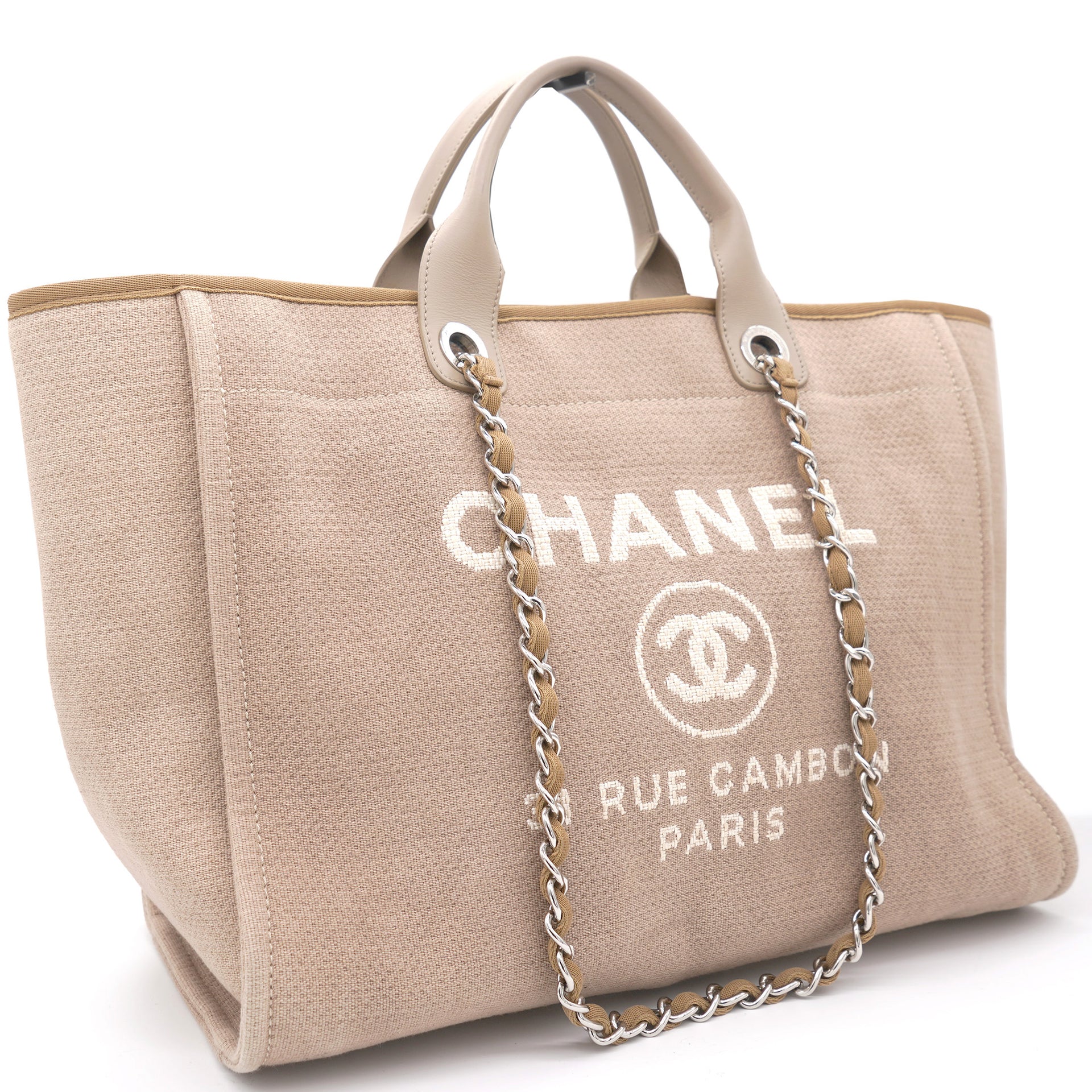 Chanel Pink Canvas Small Deauville Tote Silver Hardware Available For  Immediate Sale At Sothebys