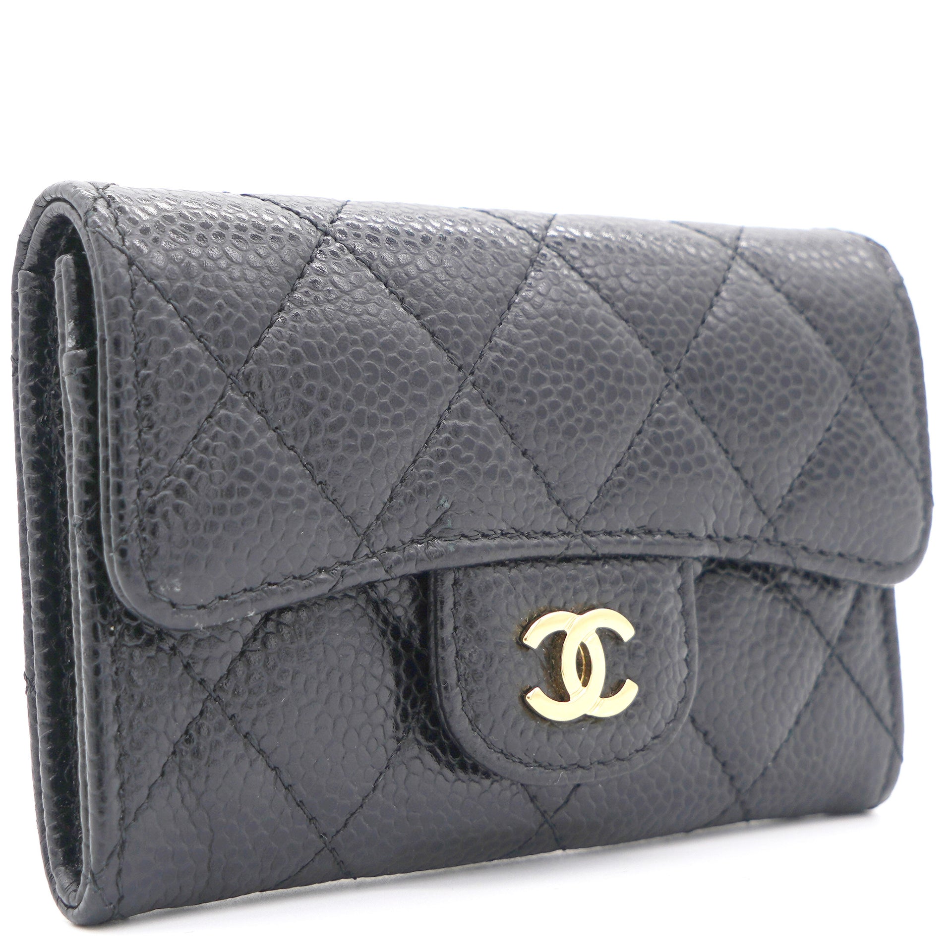 chanel small flap wallet caviar