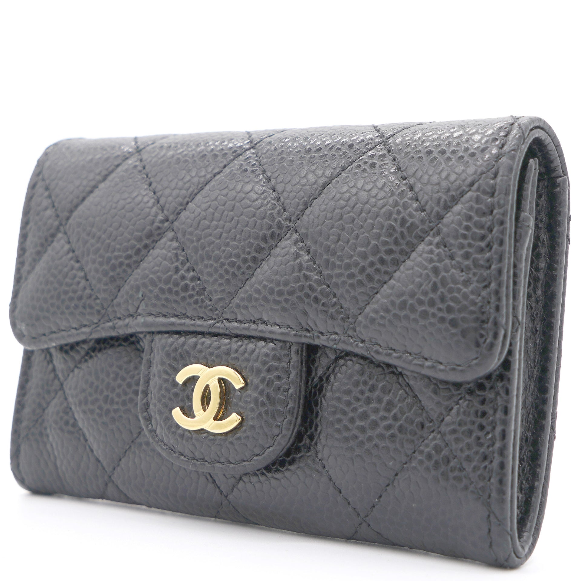 CHANEL PreOwned 20052006 diamondquilted CC Compact Flap Wallet  Farfetch