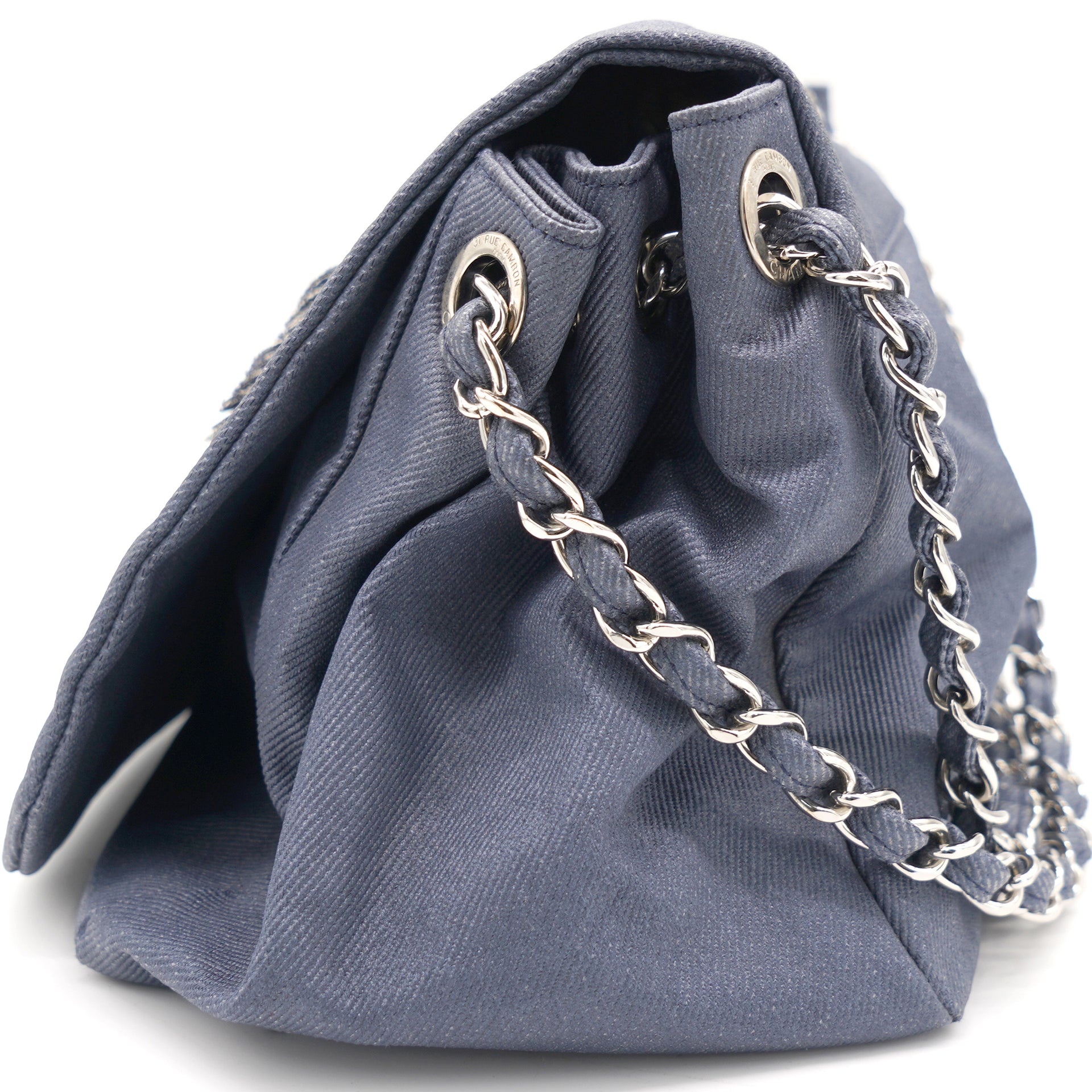 Chanel Blue Denim Disc Accordion Flap Bag – STYLISHTOP