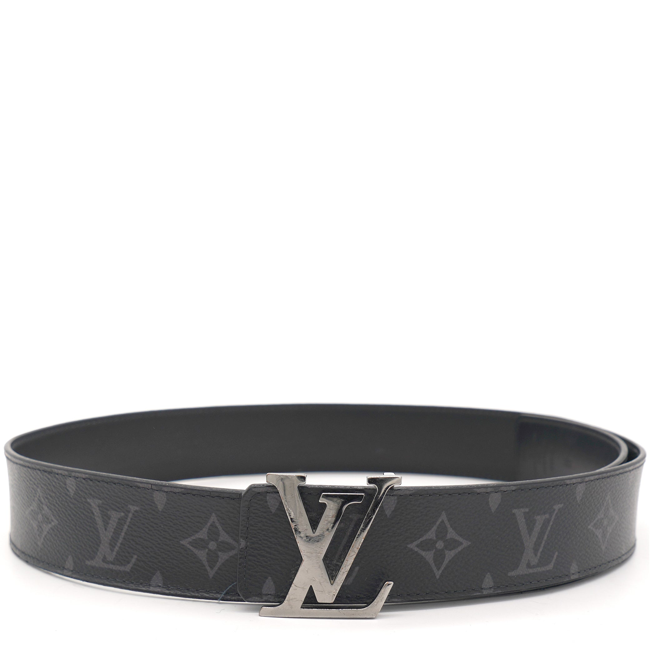 Louis Vuitton LV Initials 40MM Reversible Monogram Eclipse Belt Buckle 40  M9043