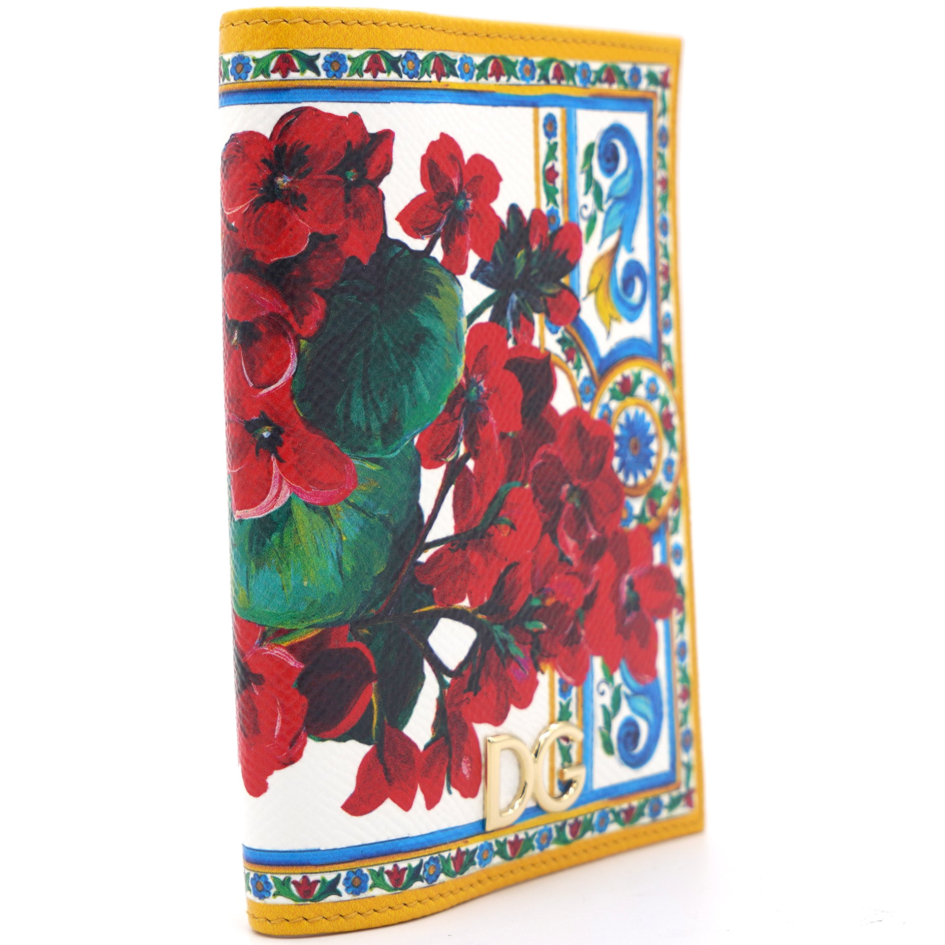 Dolce & Gabanna Multicolour Flower Print Leather Passport Holder –  STYLISHTOP