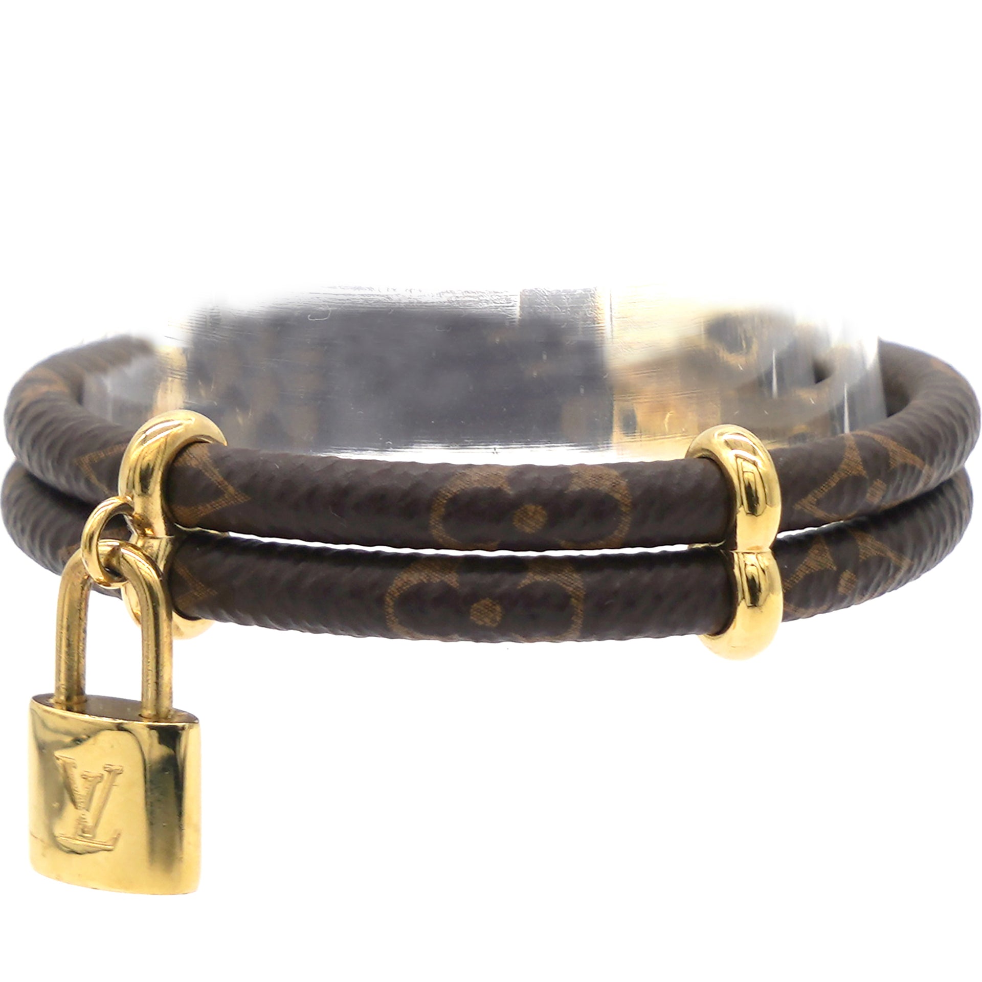 Louis Vuitton M6640E KEEP IT TWICE MONOGRAM BRACELET 17 BNIB Made In Spain