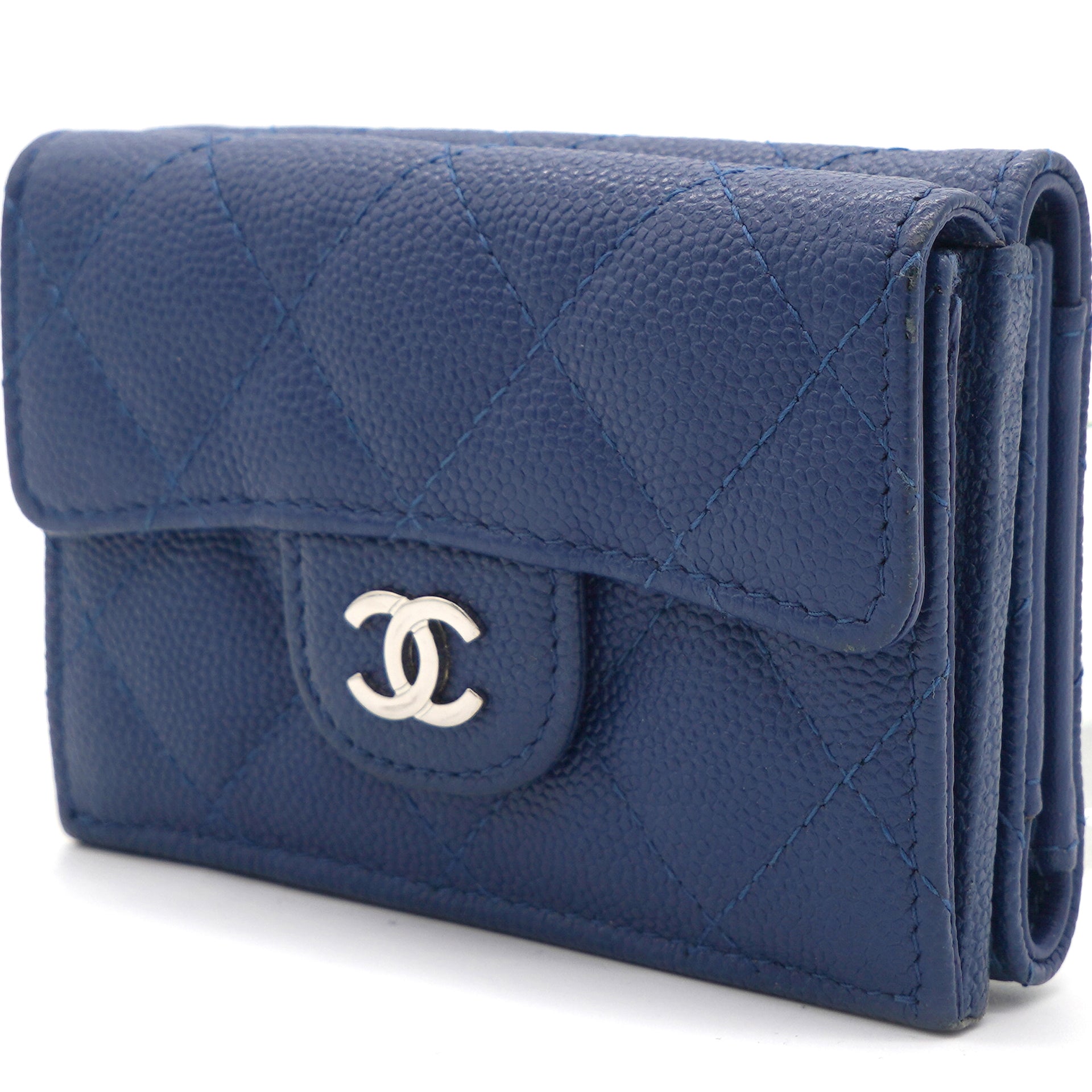 Chanel Boy Quilted TriFold Wallet Black Caviar  ＬＯＶＥＬＯＴＳＬＵＸＵＲＹ