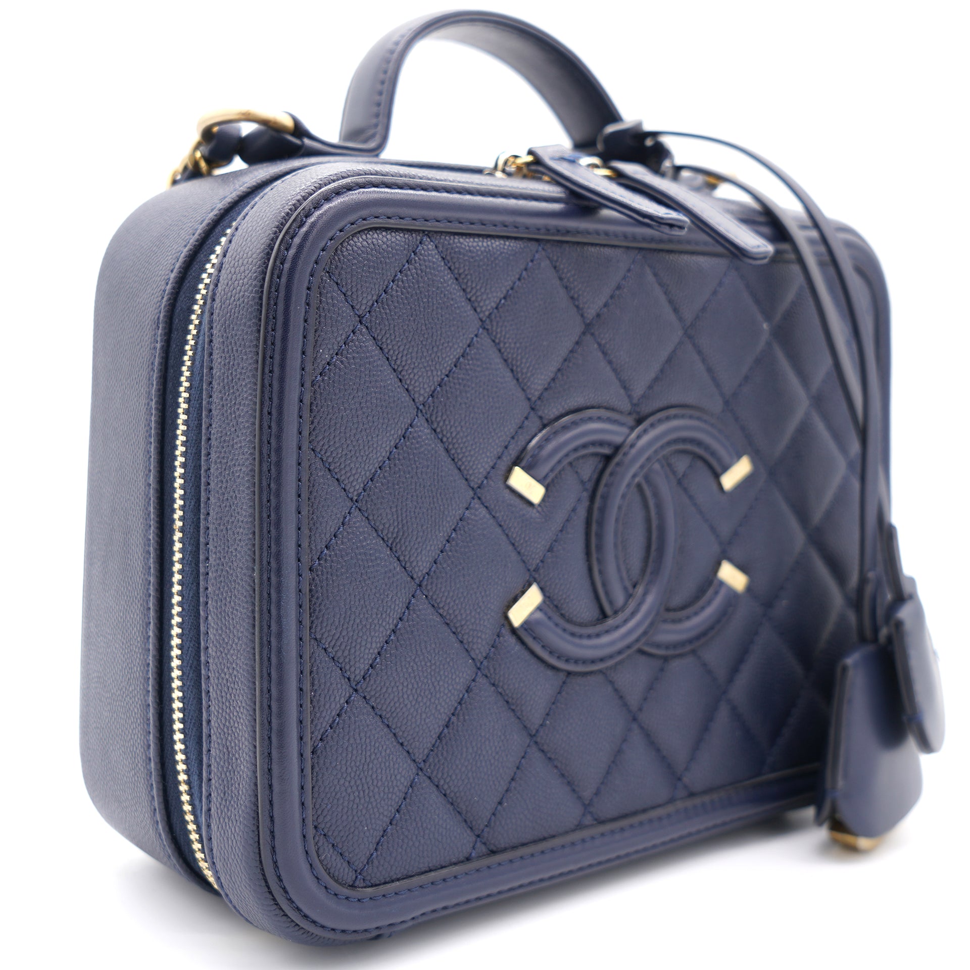 Túi Chanel Vanity Case Navy Blue  Nice Bag