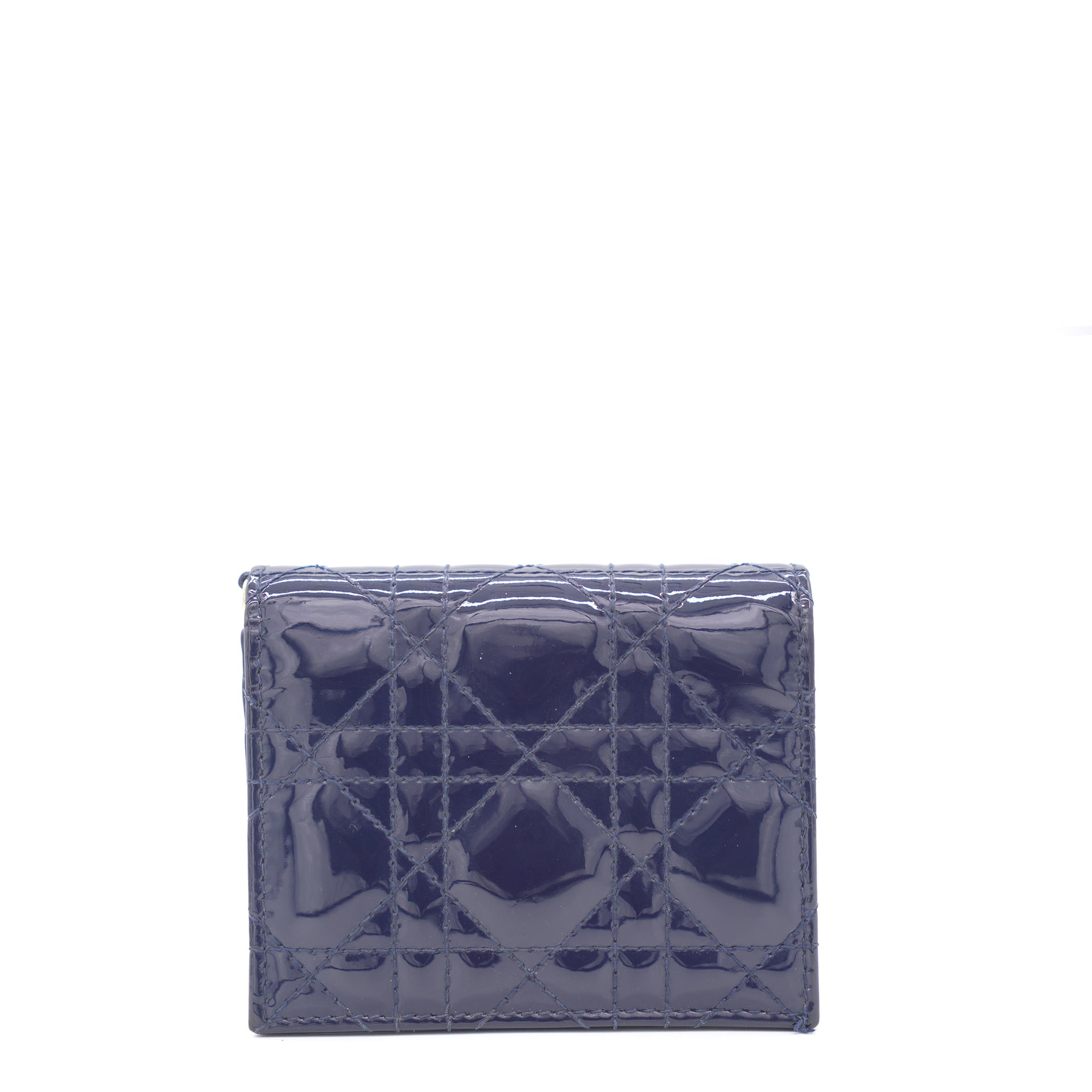 Mini Lady Dior Wallet Rose Des Vents Patent Cannage Calfskin  DIOR US