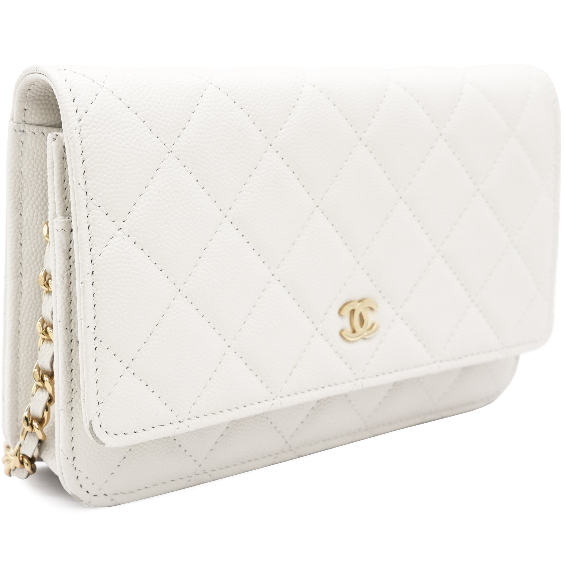 Wallet on chain timelessclassique leather crossbody bag Chanel White in  Leather  26439632