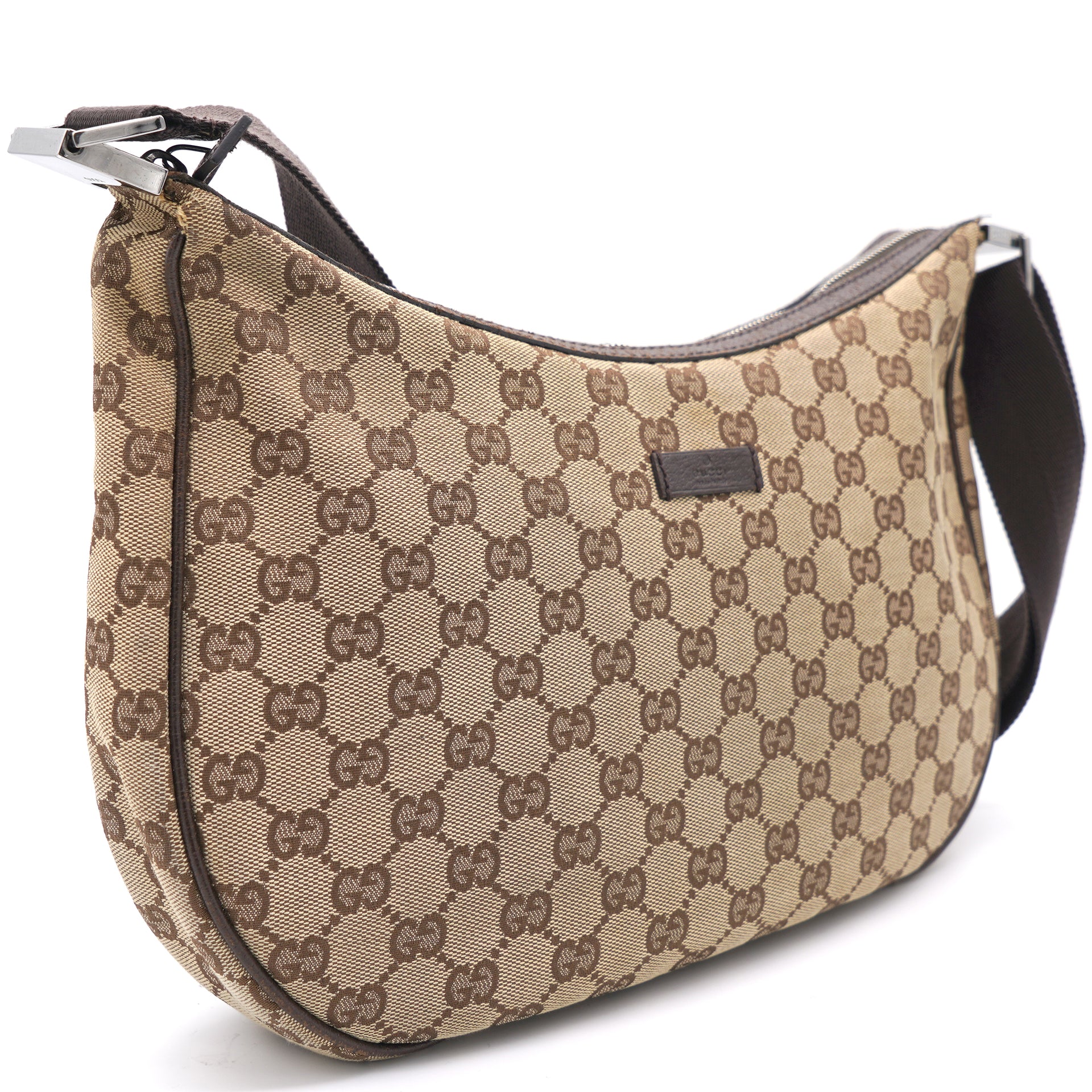 Gucci Monogram Medium Half Moon Hobo Dark Brown – STYLISHTOP