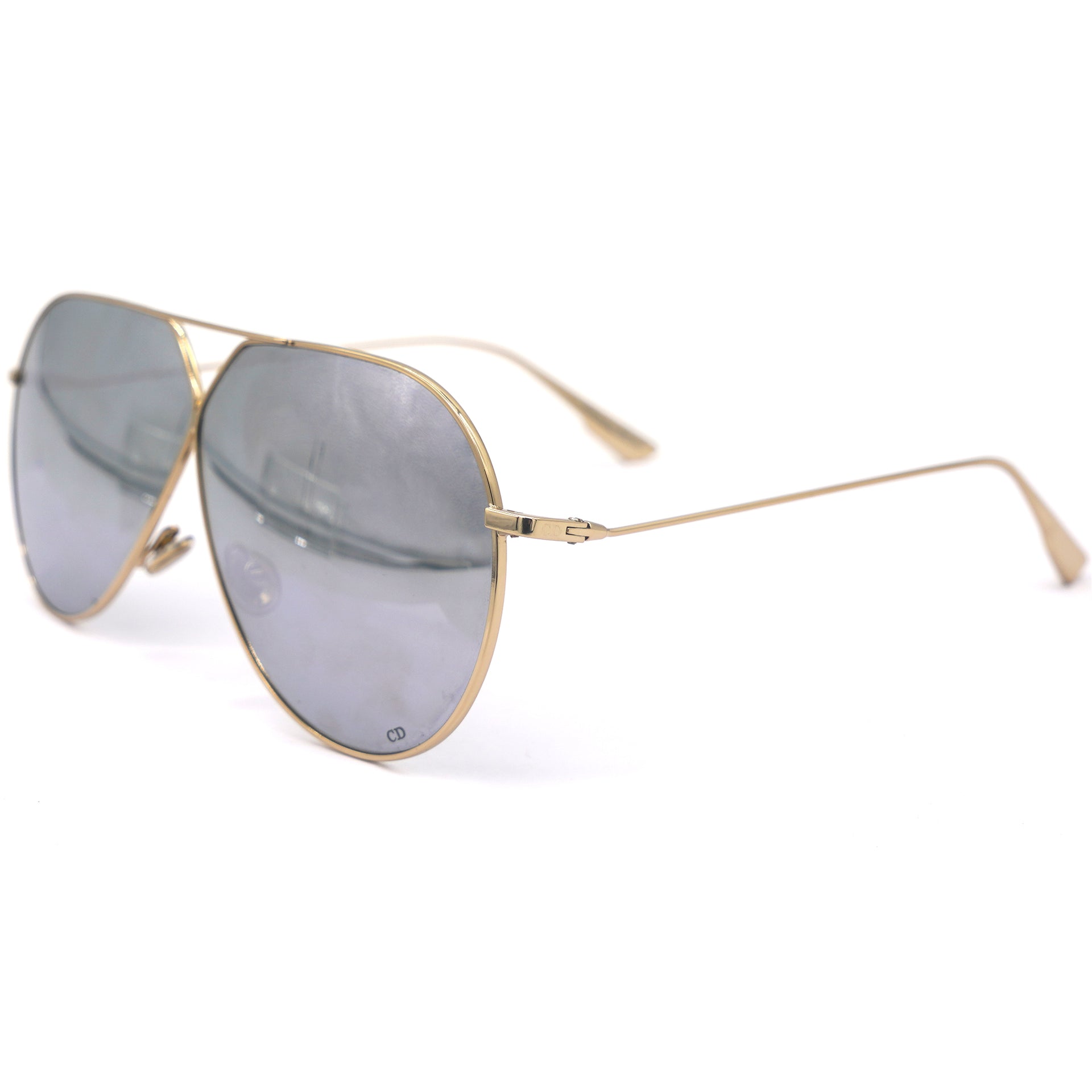 DIOR Split 1 Gold amp Grey Aviator Mirrored Gold Sunglasses 000DC 5914  145  eBay