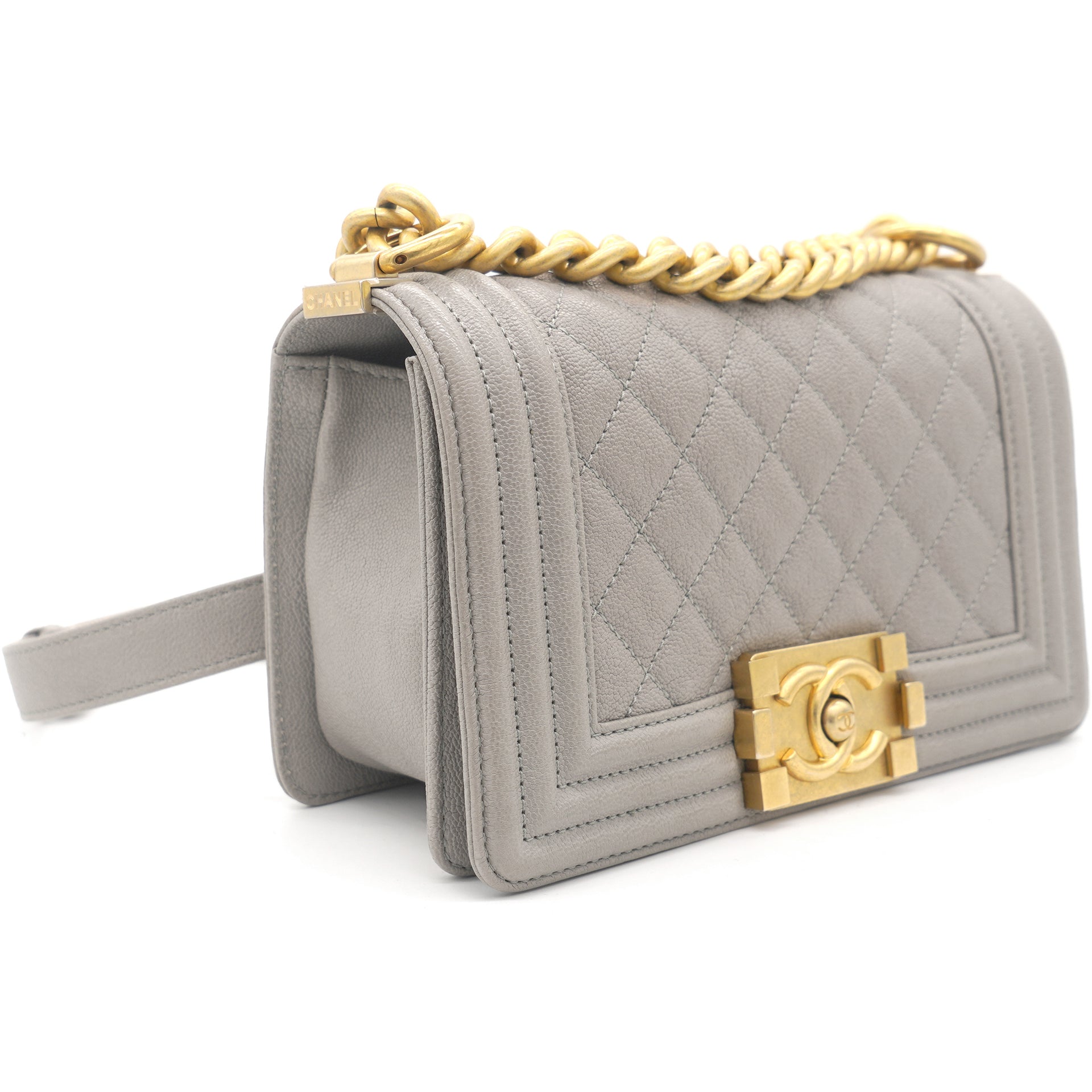 Mua Túi Đeo Vai Chanel Small Boy Chanel Handbag In Grey Màu Xám  Chanel   Mua tại Vua Hàng Hiệu h051071