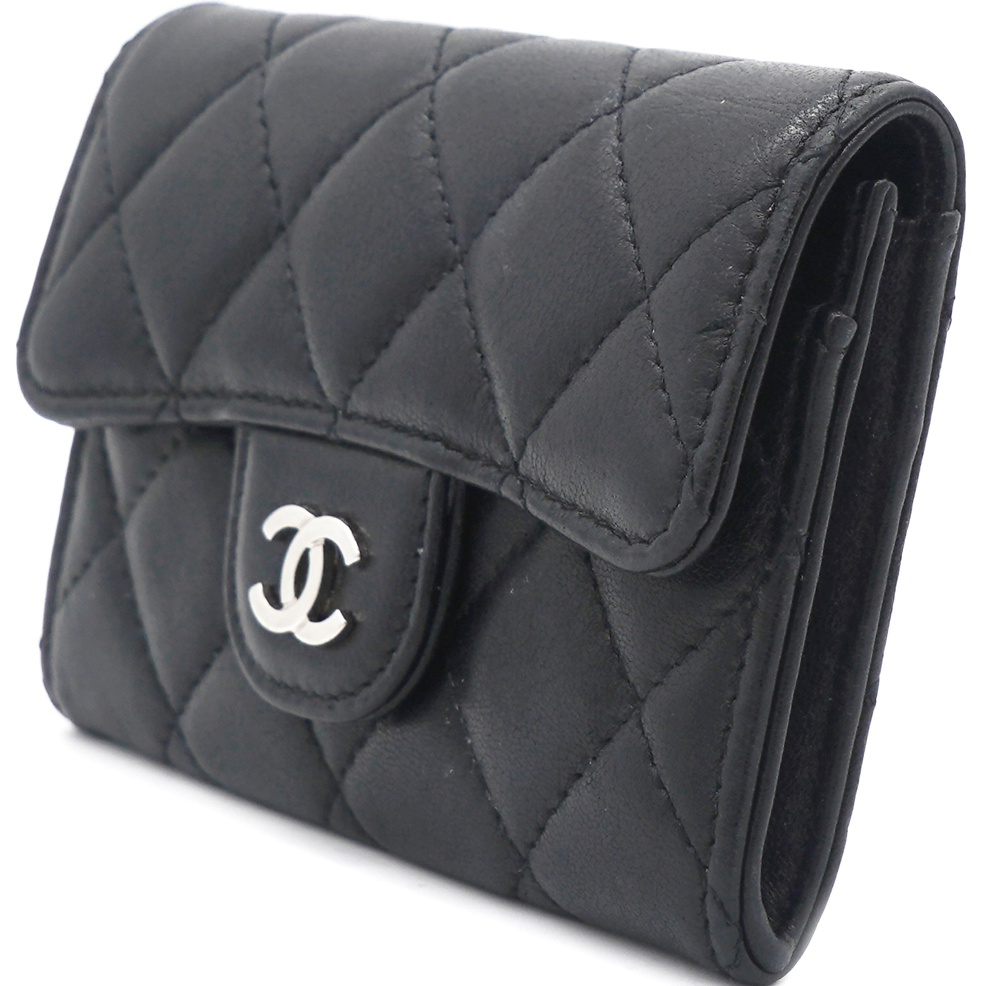 Chanel Black Quilted Lambskin Small Classic Flap Wallet – STYLISHTOP