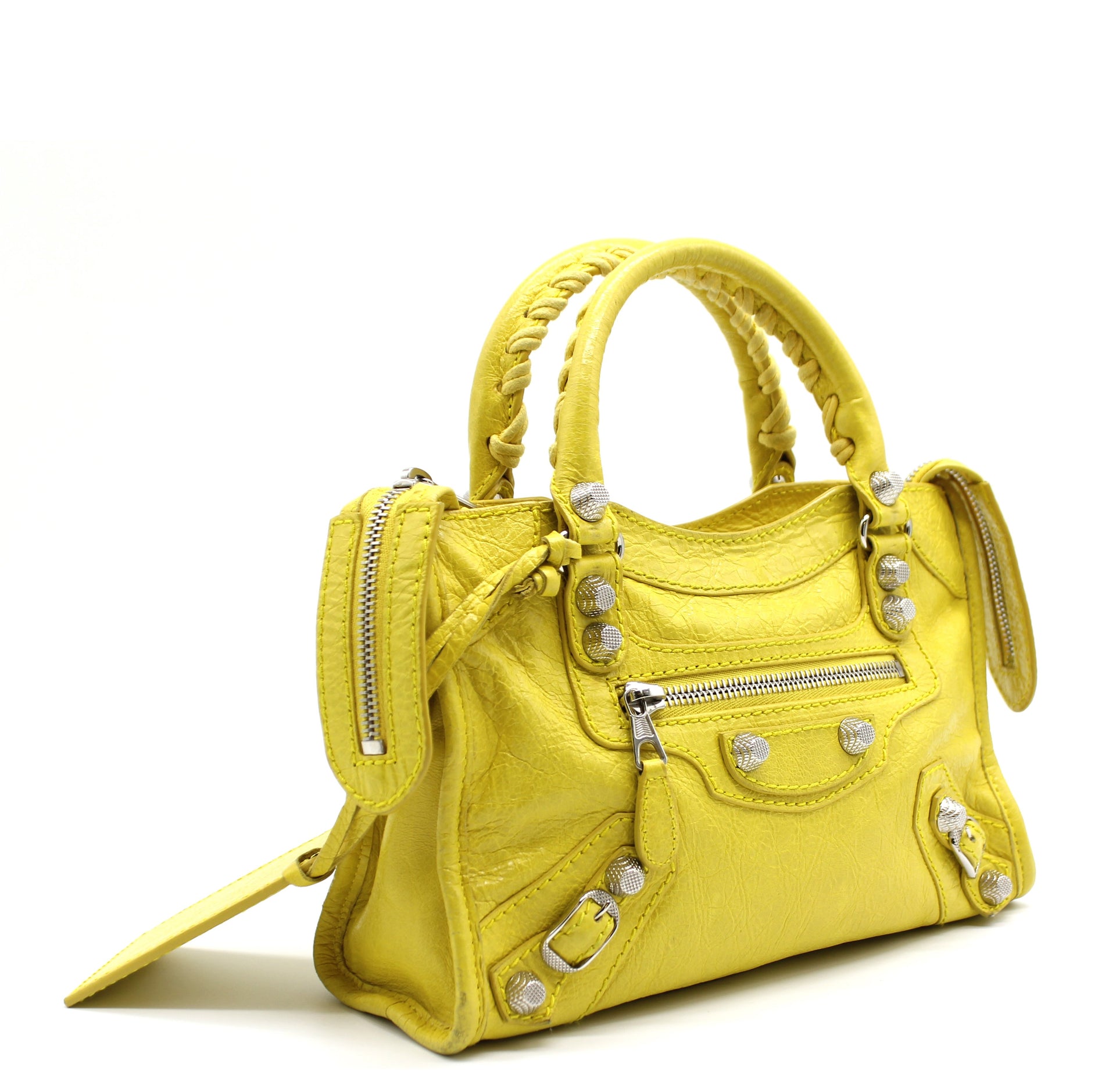 Balenciaga Yellow Classic Mini City Shoulder Bag  SSENSE